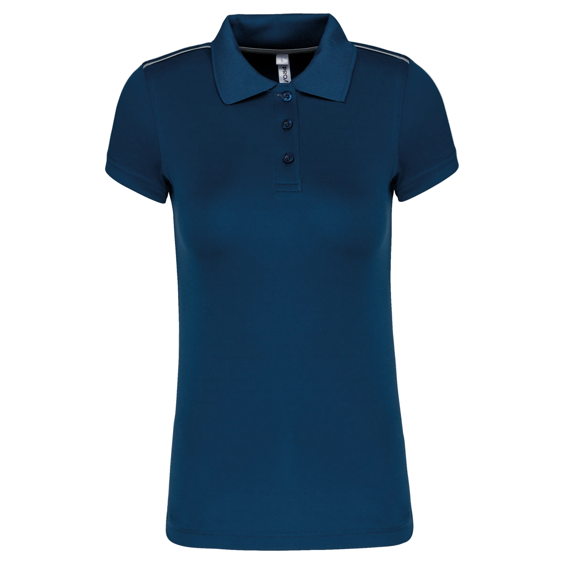 Image of PA481 POLO MANCHES COURTES FEMME PROACT-WHITE