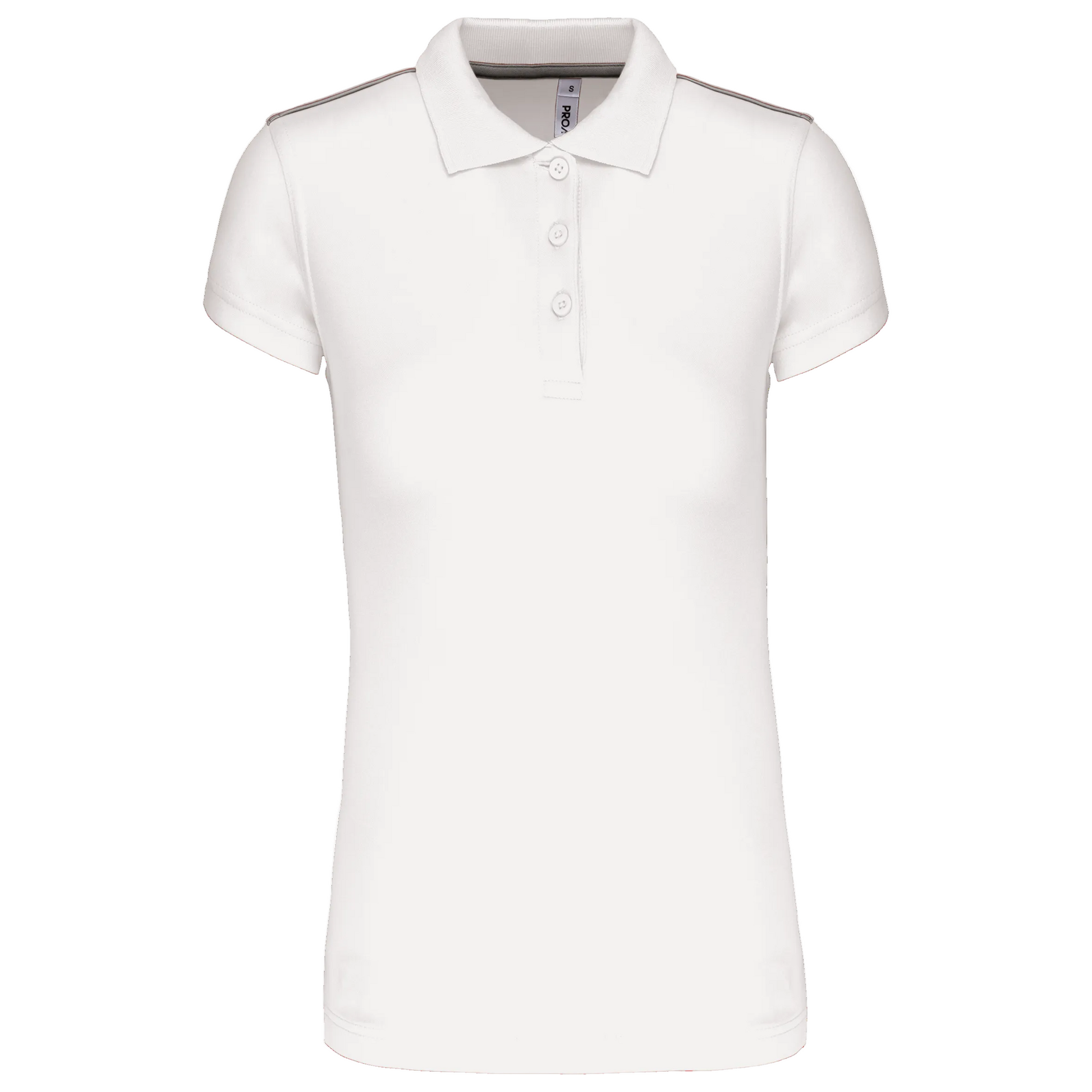 PA481 POLO MANCHES COURTES FEMME PROACT-WHITE