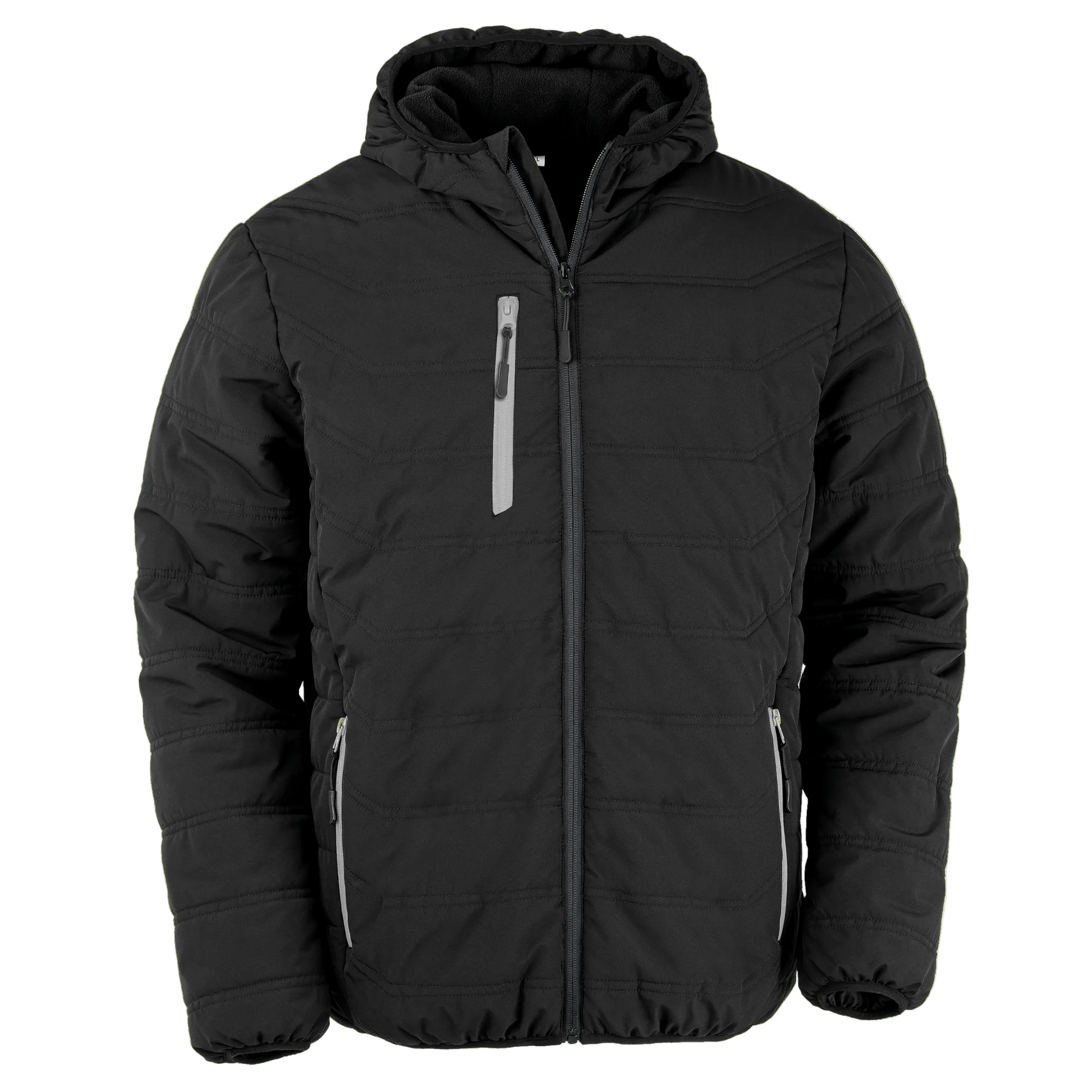 R240X VESTE MATELASSEE BLACK COMPASS RECYCLEE RESULT-BLACK-GREY