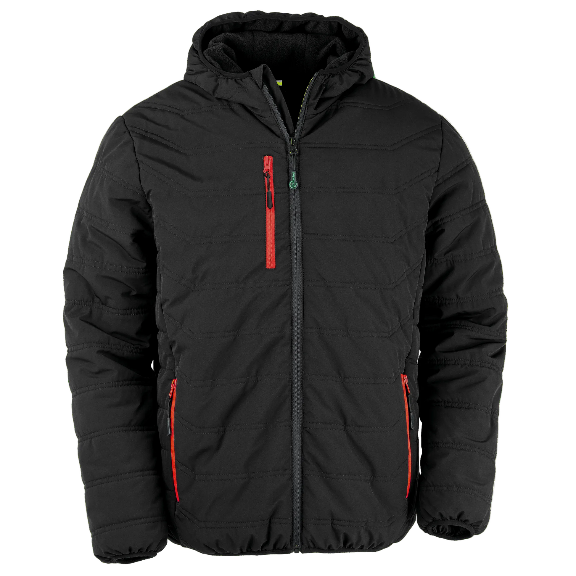 R240X VESTE MATELASSEE BLACK COMPASS RECYCLEE RESULT-BLACK-GREY