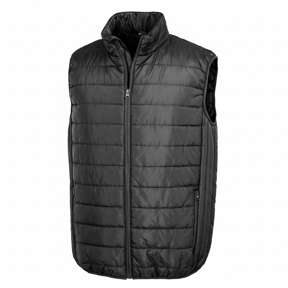 Image of R244X BODYWARMER RECYCLE ET MATELASSE CORE RESULT-BLACK