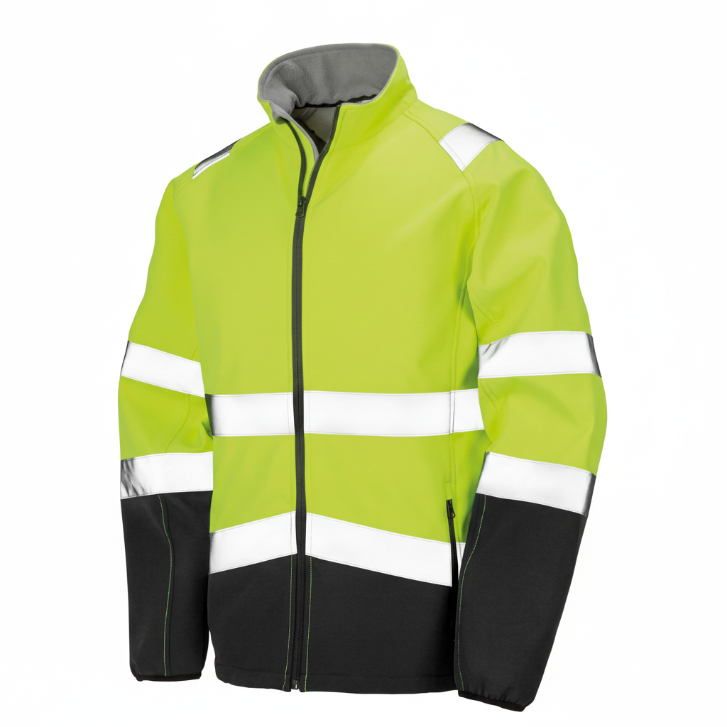 Image of R450X VESTE SOFTSHELL RESULT-FLUORESCENT-ORANGE-BLACK