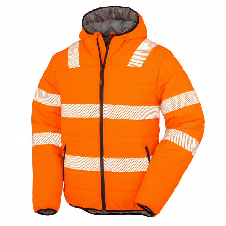 Image of R500X VESTE DE SECURITE RECYCLEE RIPSTOP PADDED RESULT-FLUORESCENT-ORANGE