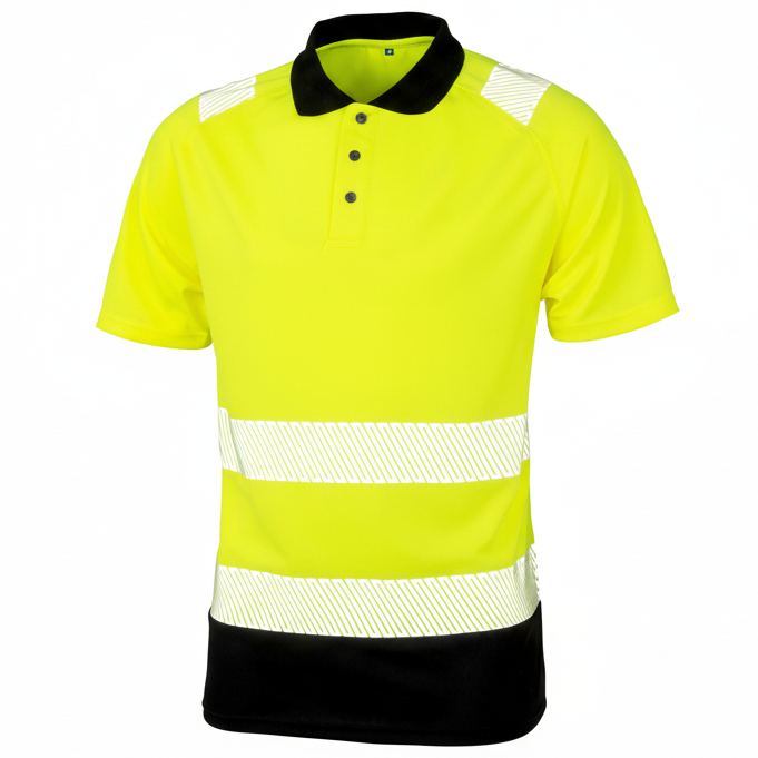 Image of R501X POLO DE SECURITE RECYCLE RESULT-ORANGE_BLACK