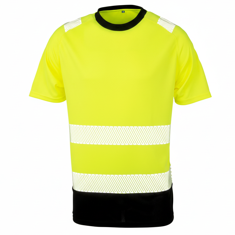 Image of R502X T SHIRT DE SECURITE RECYCLE RESULT,-ORANGE_BLACK