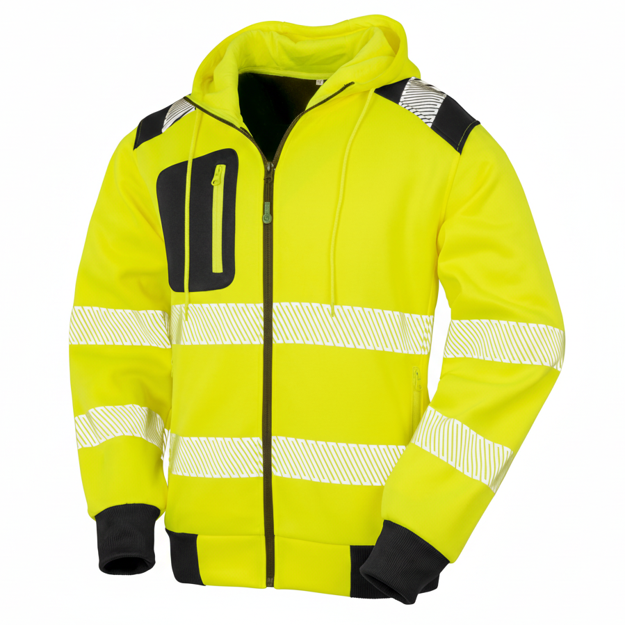 R503X SWEAT SHIRT A CAPUCHE DE SECURITE RECYCLE RESULT-FLUORESCENT-ORANGE