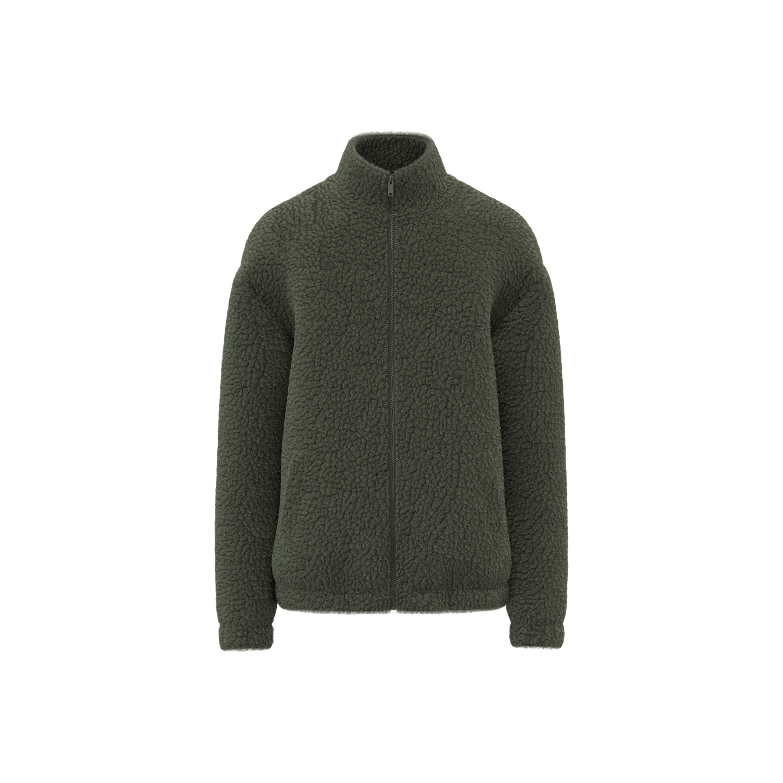 Image of SWEAT-SHIRT ZIPPÉ À ÉPAULES TOMBANTES EN SHERPA UNISEXE - SP404 TOPTEX-BLACK