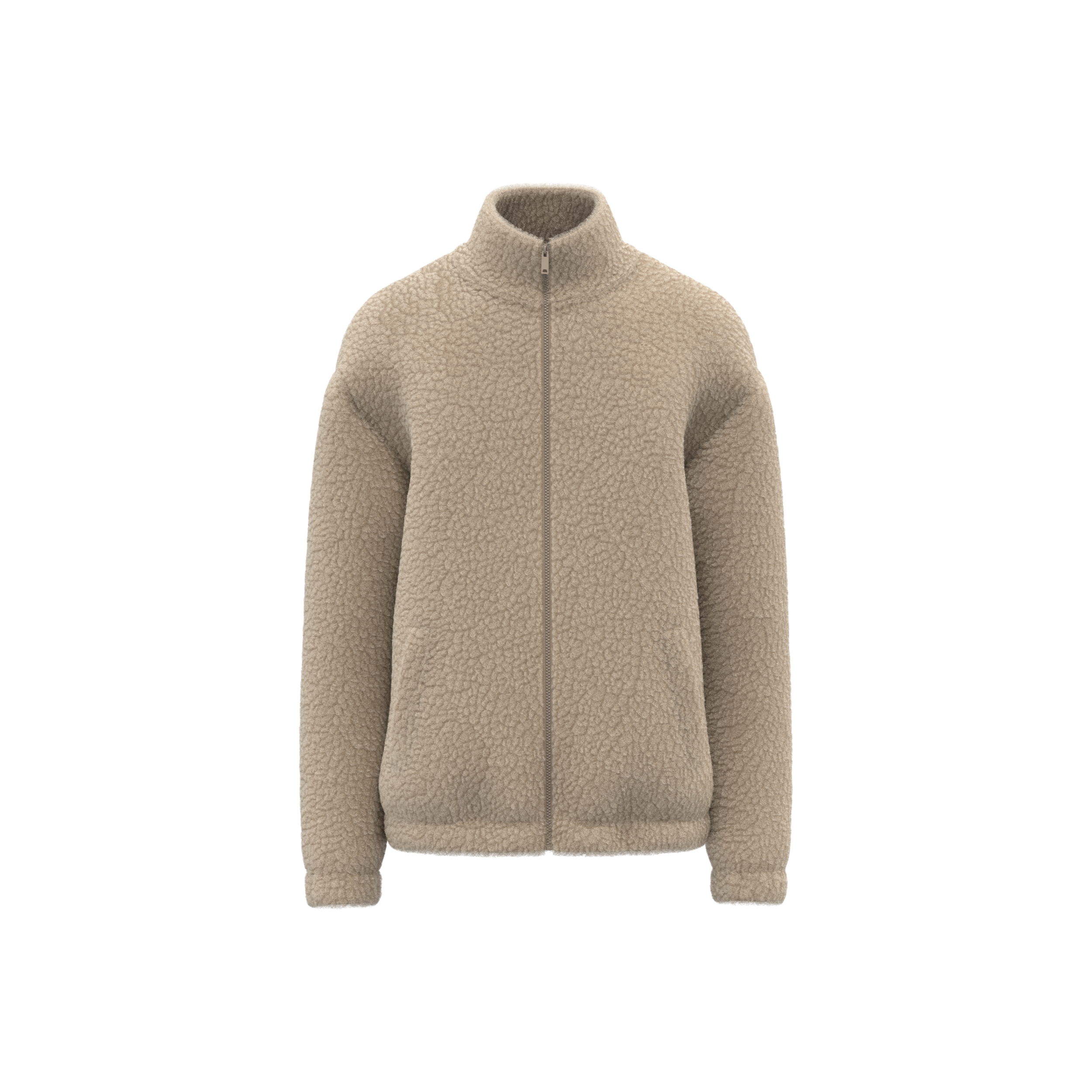 Image of SWEAT-SHIRT ZIPPÉ À ÉPAULES TOMBANTES EN SHERPA UNISEXE - SP404 TOPTEX-BLACK