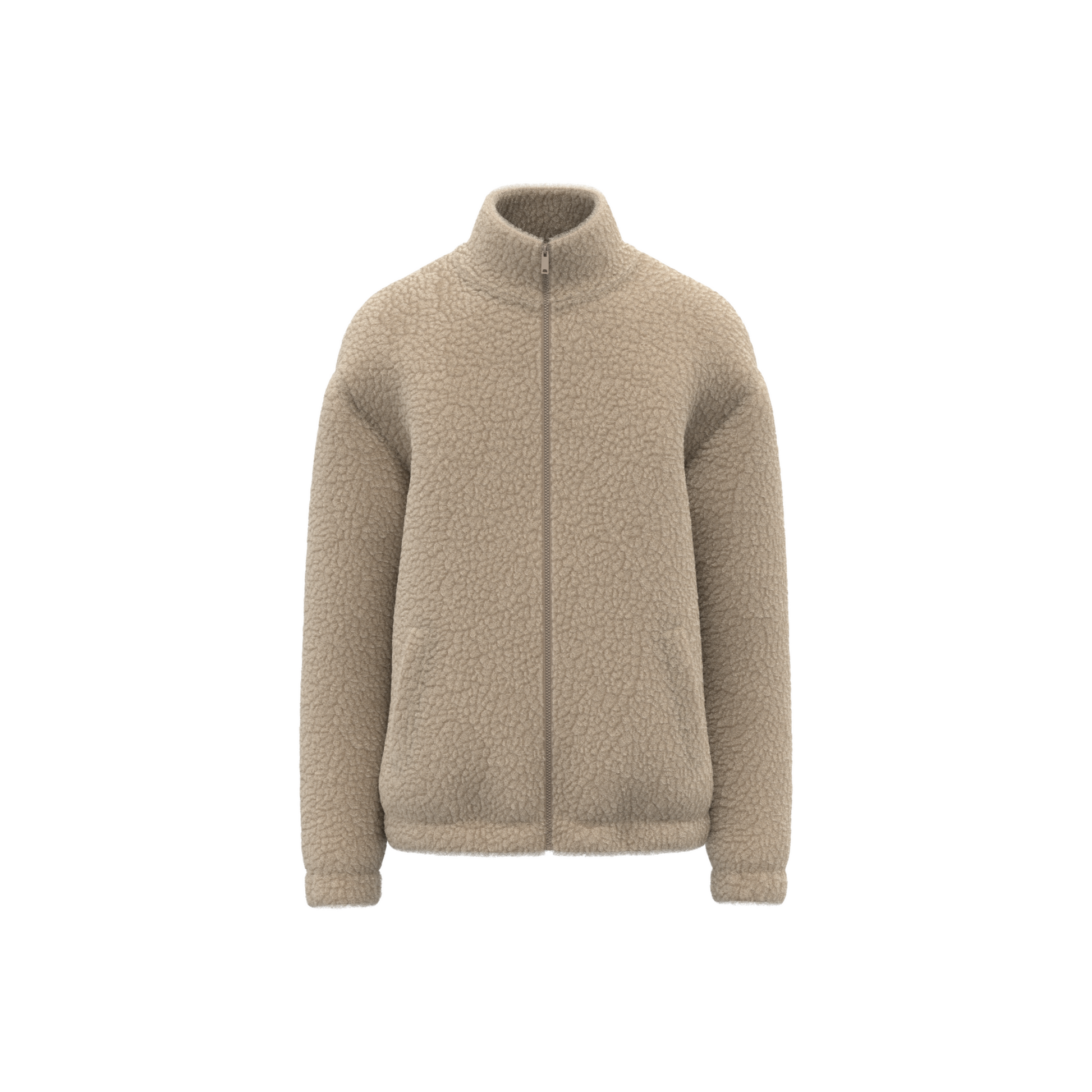 SWEAT-SHIRT ZIPPÉ À ÉPAULES TOMBANTES EN SHERPA UNISEXE - SP404 TOPTEX-BLACK