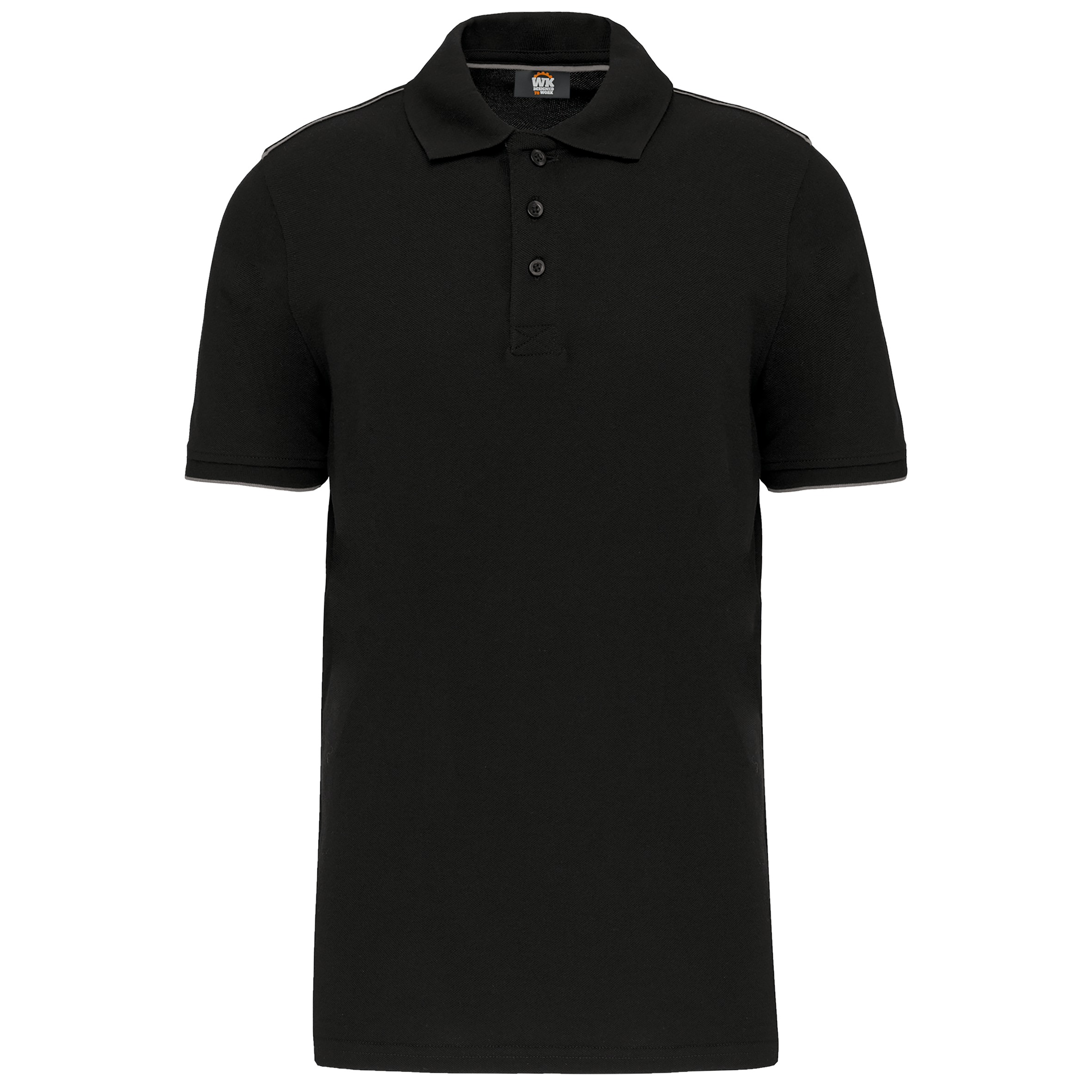 Image of POLO DAY TO DAY CONTRASTÉ MANCHES COURTES HOMME - WK270 TOPTEX-BLACK-KELLY-GREEN