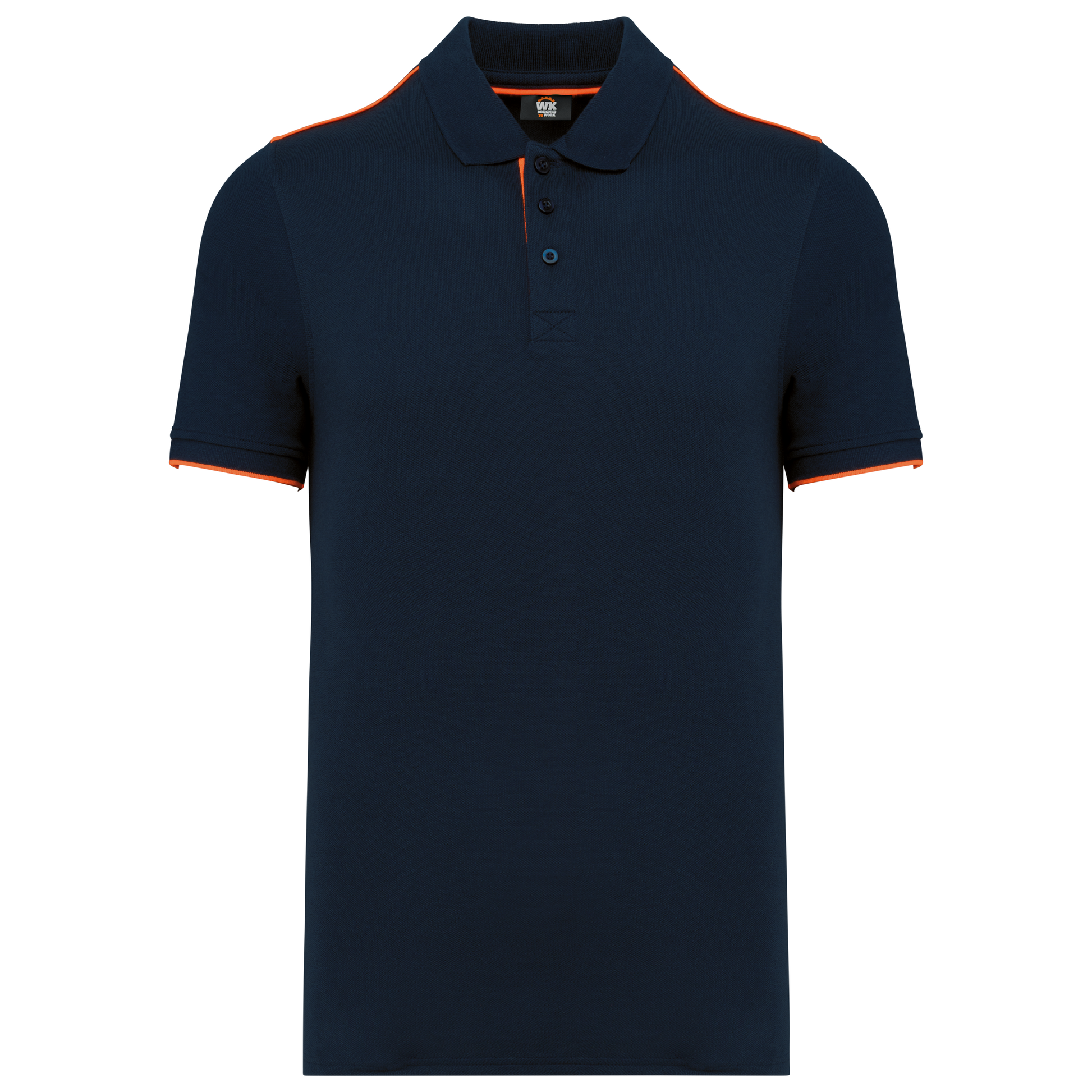 POLO DAY TO DAY CONTRASTÉ MANCHES COURTES HOMME - WK270 TOPTEX-BLACK-KELLY-GREEN