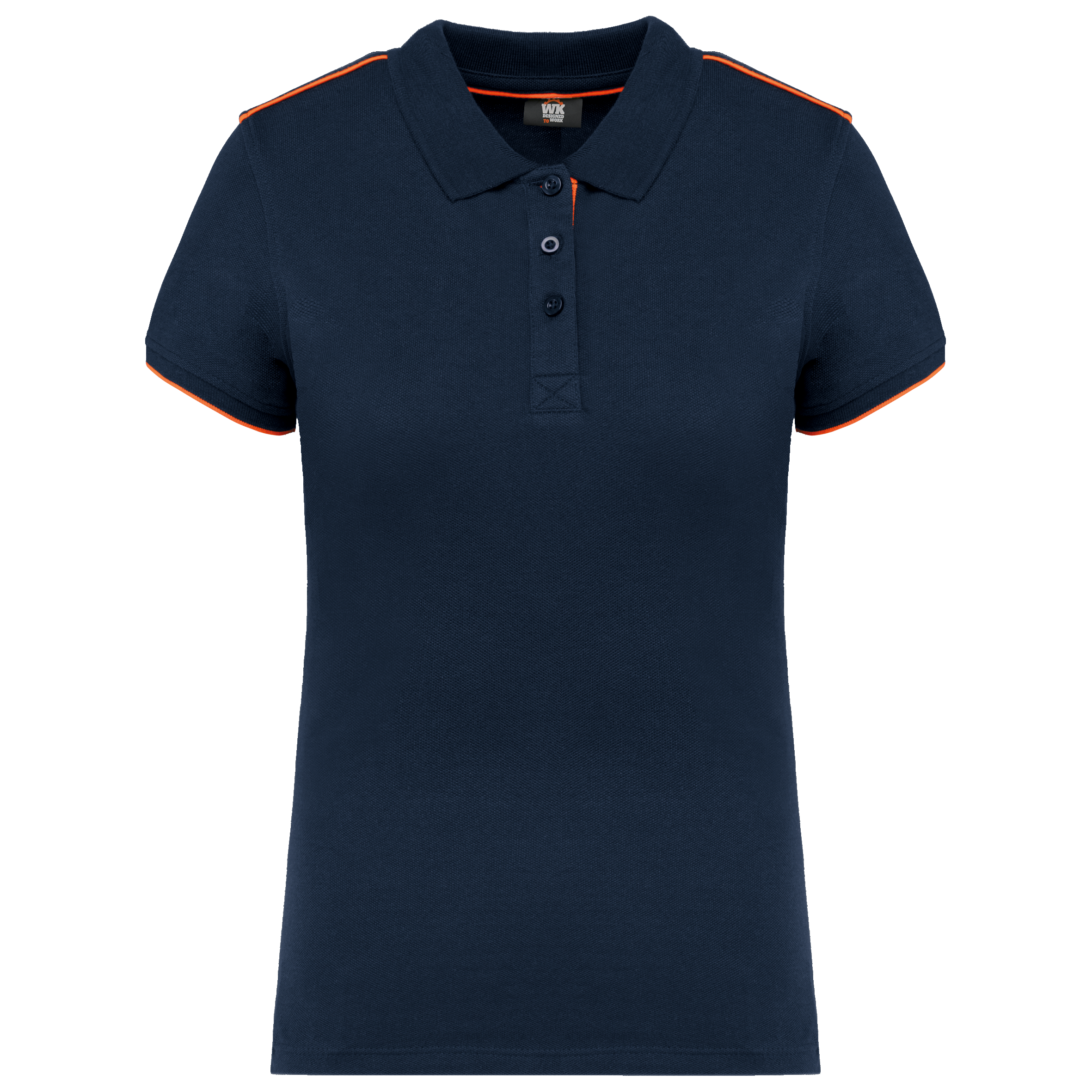 Image of POLO DAY TO DAY CONTRASTÉ MANCHES COURTES FEMME - WK271 TOPTEX-BLACK-KELLY-GREEN