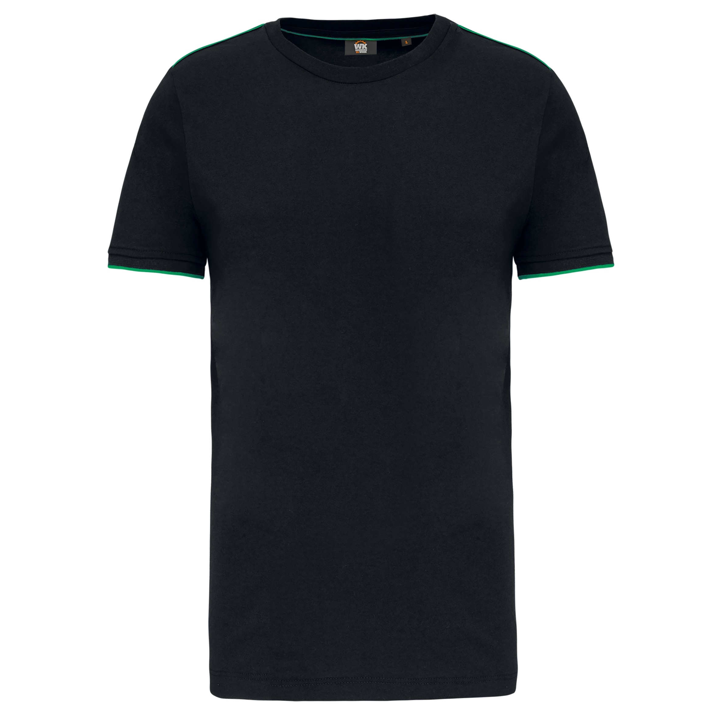 Image of T-SHIRT DAY TO DAY MANCHES COURTES HOMME - WK3020 TOPTEX-BLACK-KELLY-GREEN