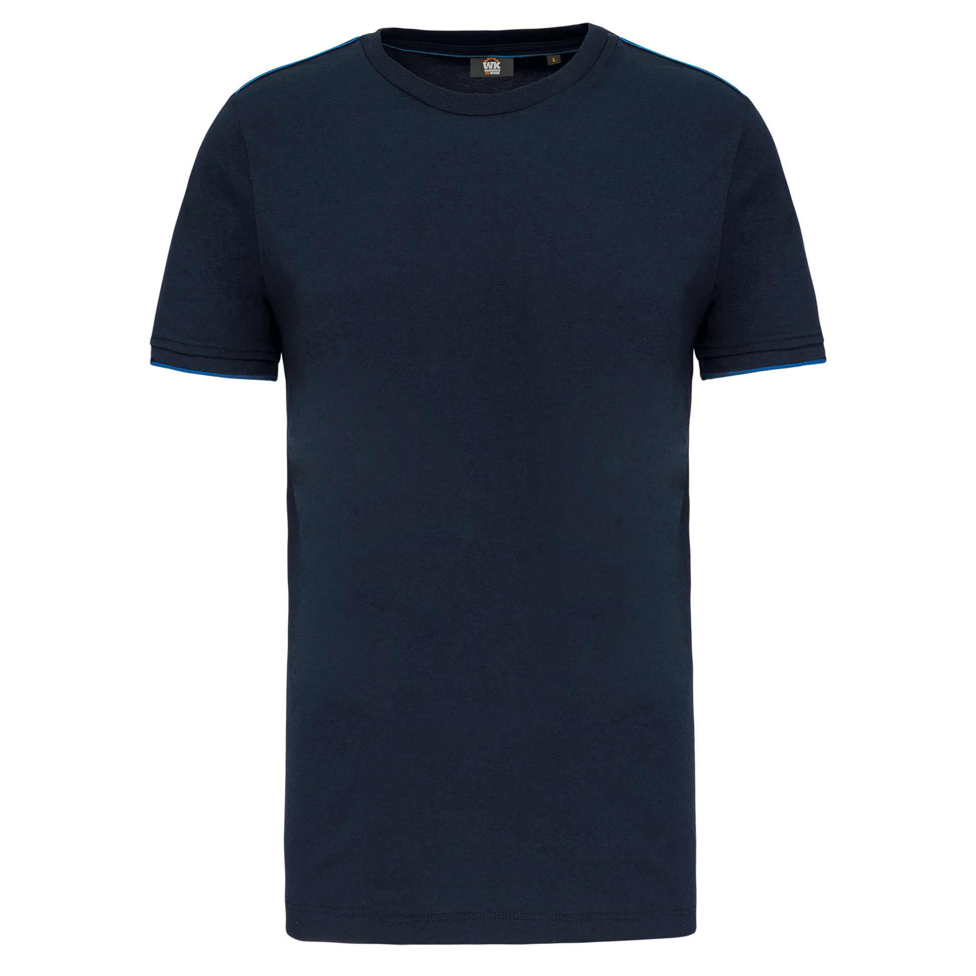 T-SHIRT DAY TO DAY MANCHES COURTES HOMME - WK3020 TOPTEX-BLACK-ORANGE