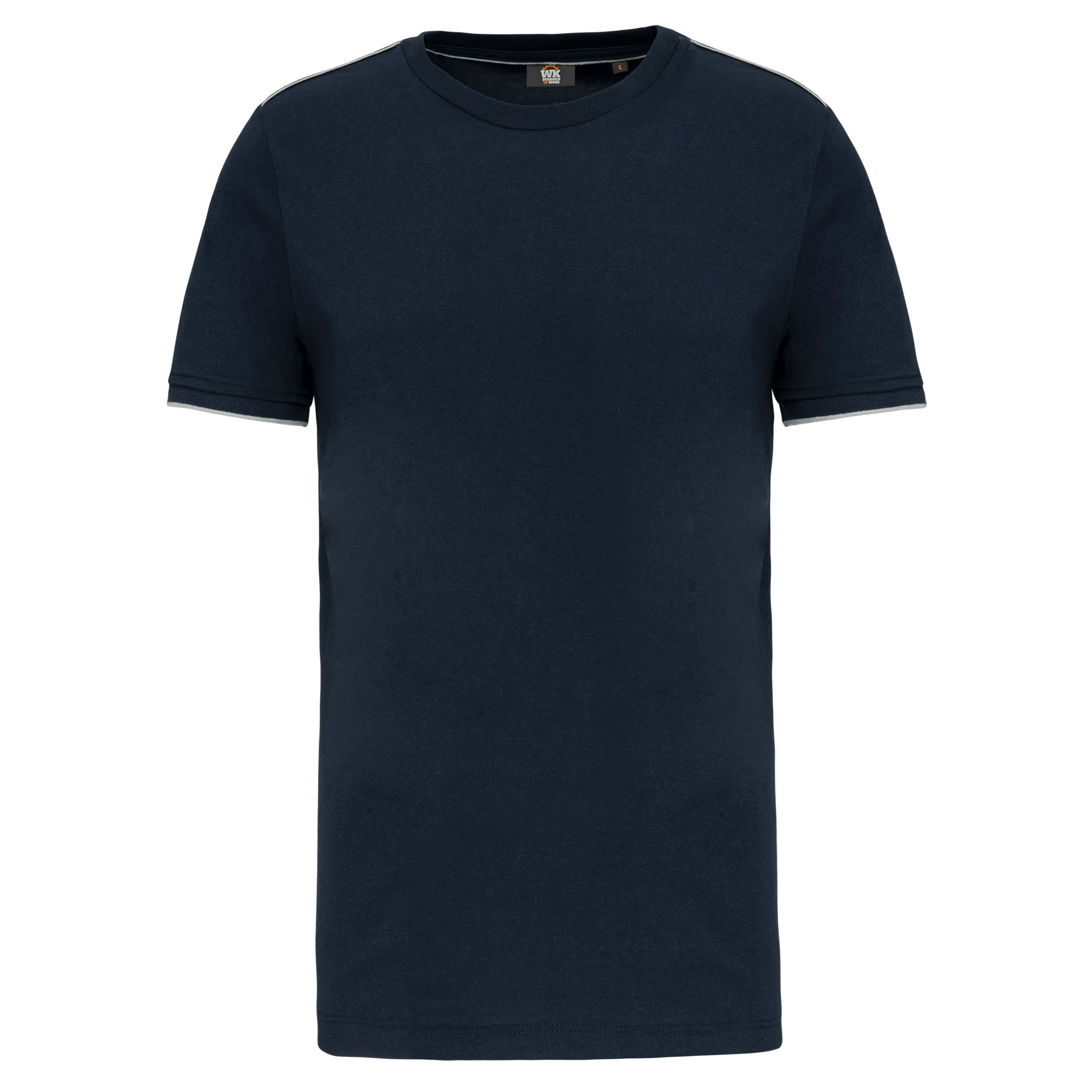 Image of T-SHIRT DAY TO DAY MANCHES COURTES HOMME - WK3020 TOPTEX-BLACK-ORANGE