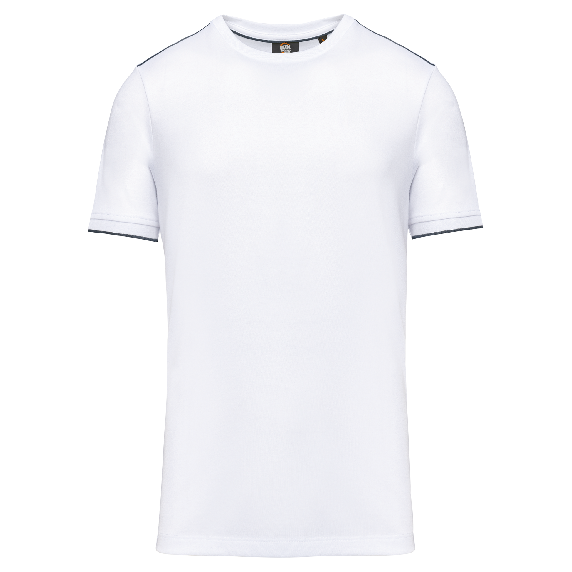 T-SHIRT DAY TO DAY MANCHES COURTES HOMME - WK3020 TOPTEX-BLACK-ORANGE