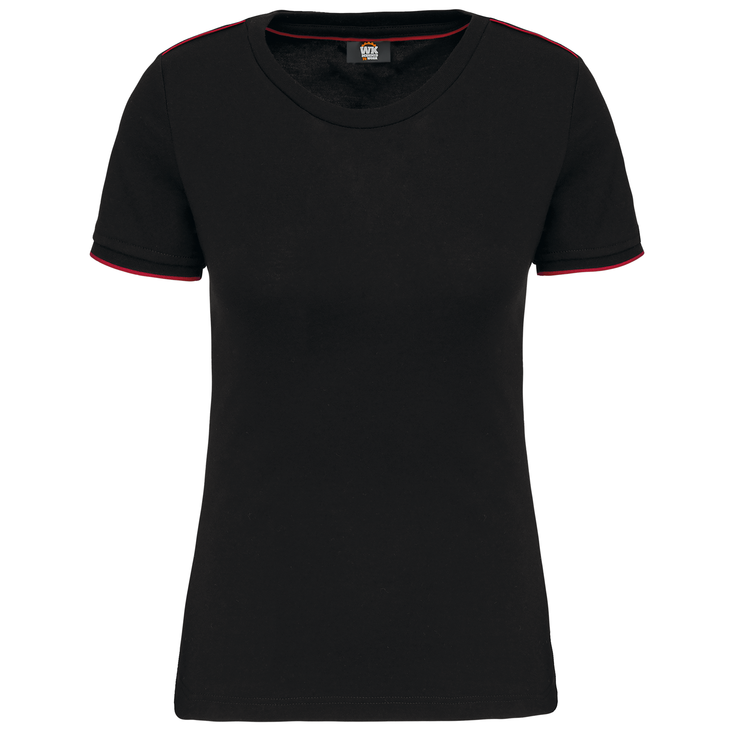 Image of T-SHIRT DAY TO DAY MANCHES COURTES FEMME - WK3021 TOPTEX-BLACK-KELLY-GREEN