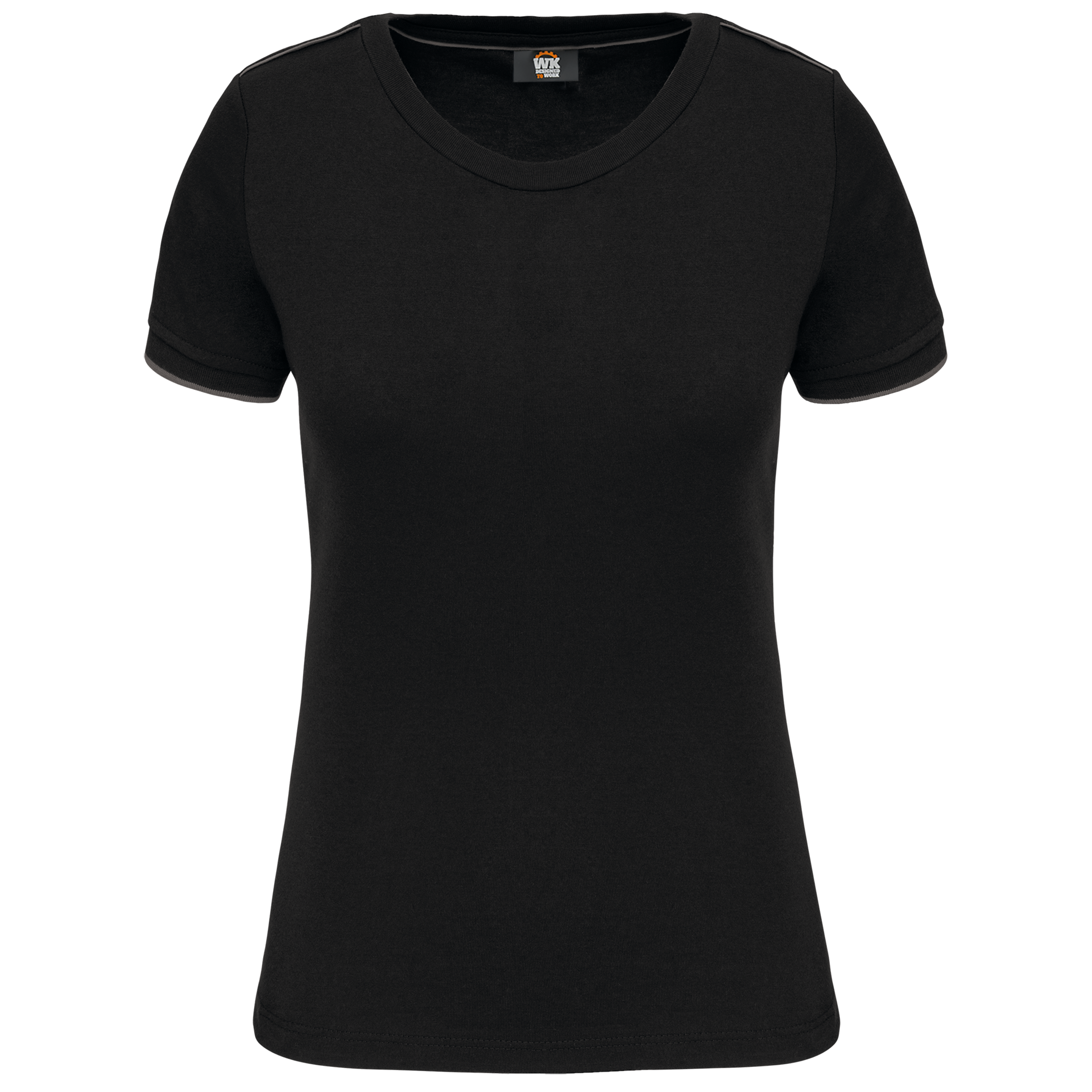Image of T-SHIRT DAY TO DAY MANCHES COURTES FEMME - WK3021 TOPTEX-BLACK-KELLY-GREEN