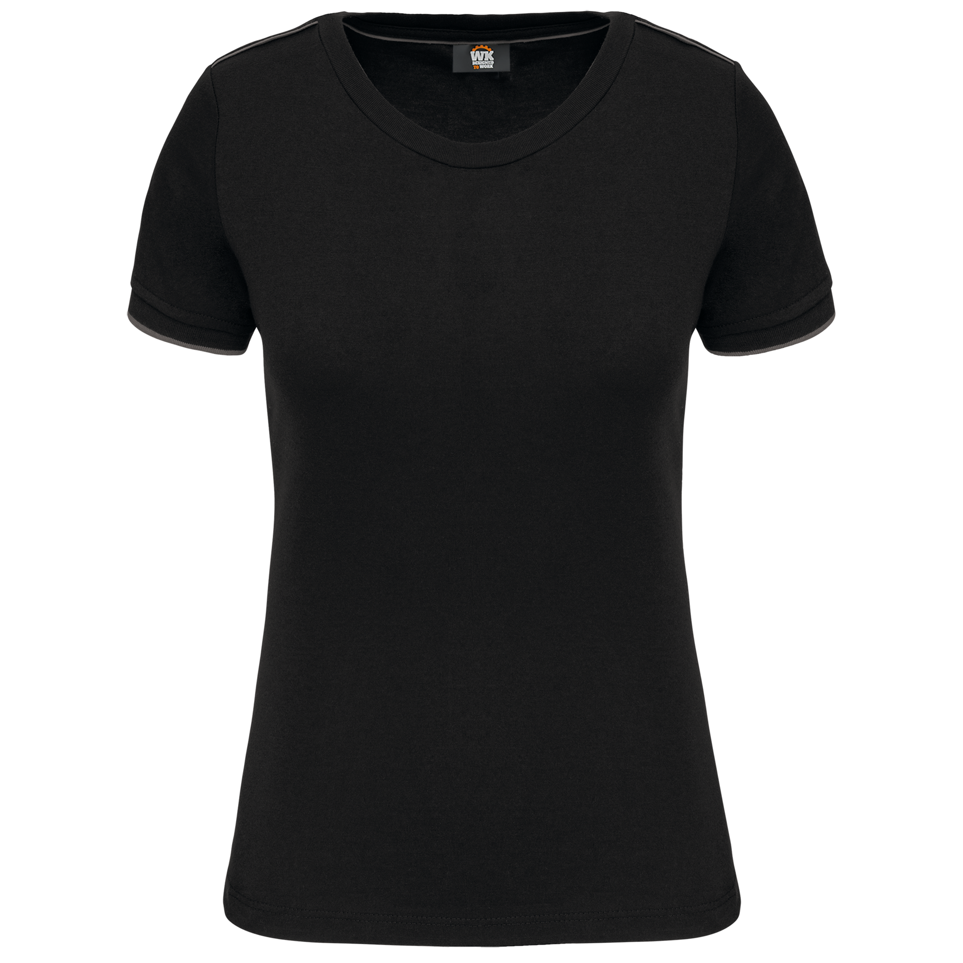 T-SHIRT DAY TO DAY MANCHES COURTES FEMME - WK3021 TOPTEX-BLACK-KELLY-GREEN