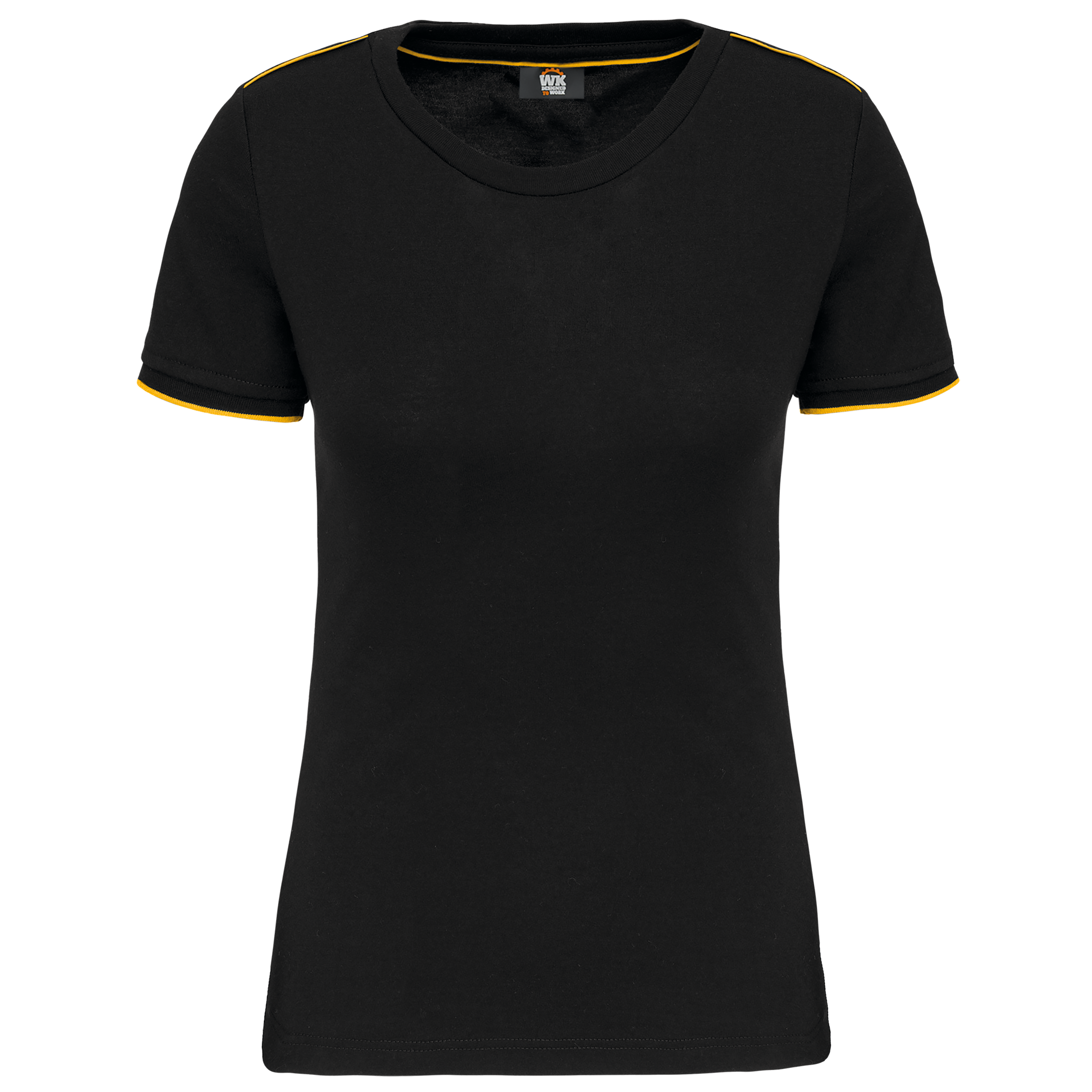 Image of T-SHIRT DAY TO DAY MANCHES COURTES FEMME - WK3021 TOPTEX-BLACK-KELLY-GREEN
