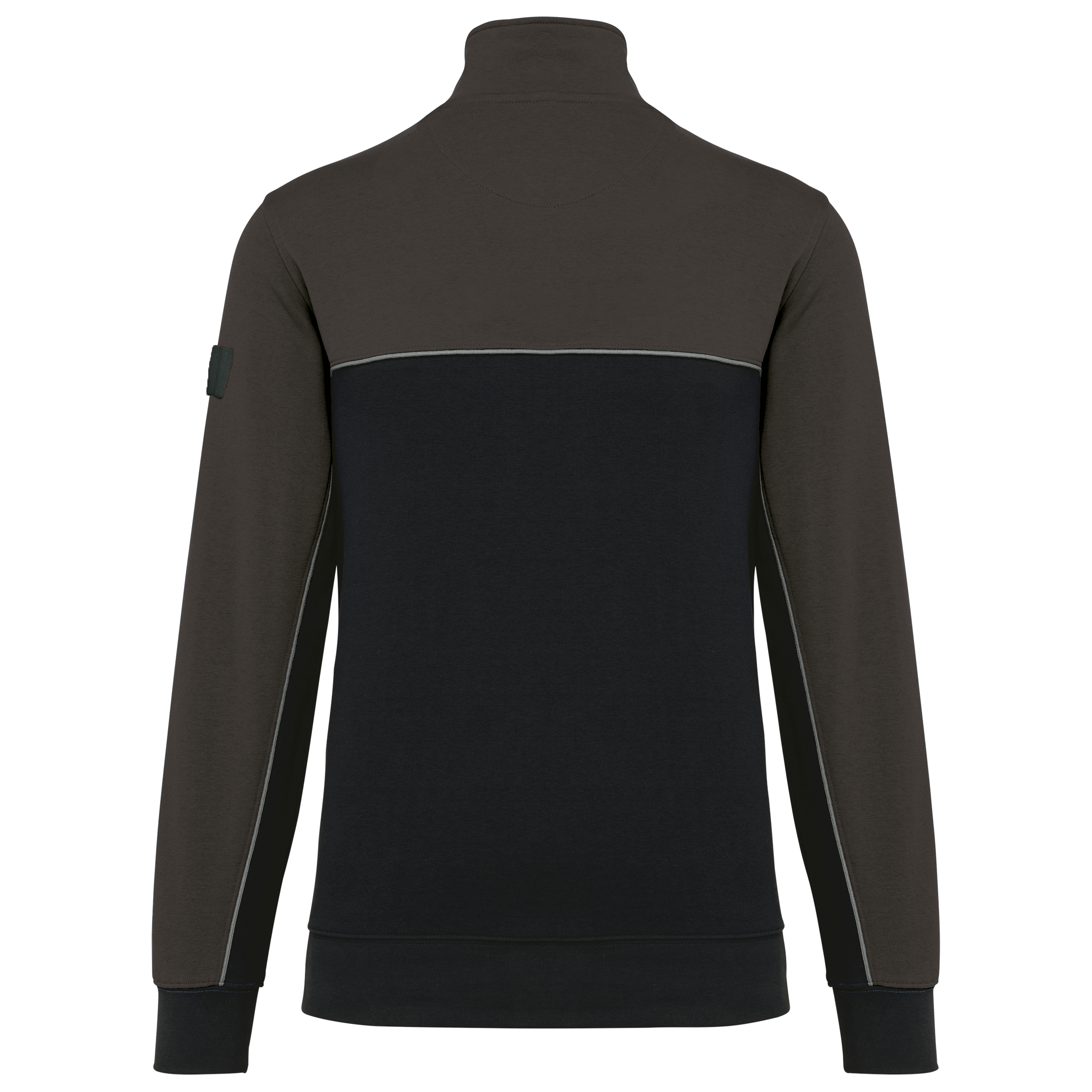 Image of SWEAT-SHIRT ÉCORESPONSABLE COL ZIPPÉ UNISEXE - WK404 TOPTEX-BLACK-DARK-GREY