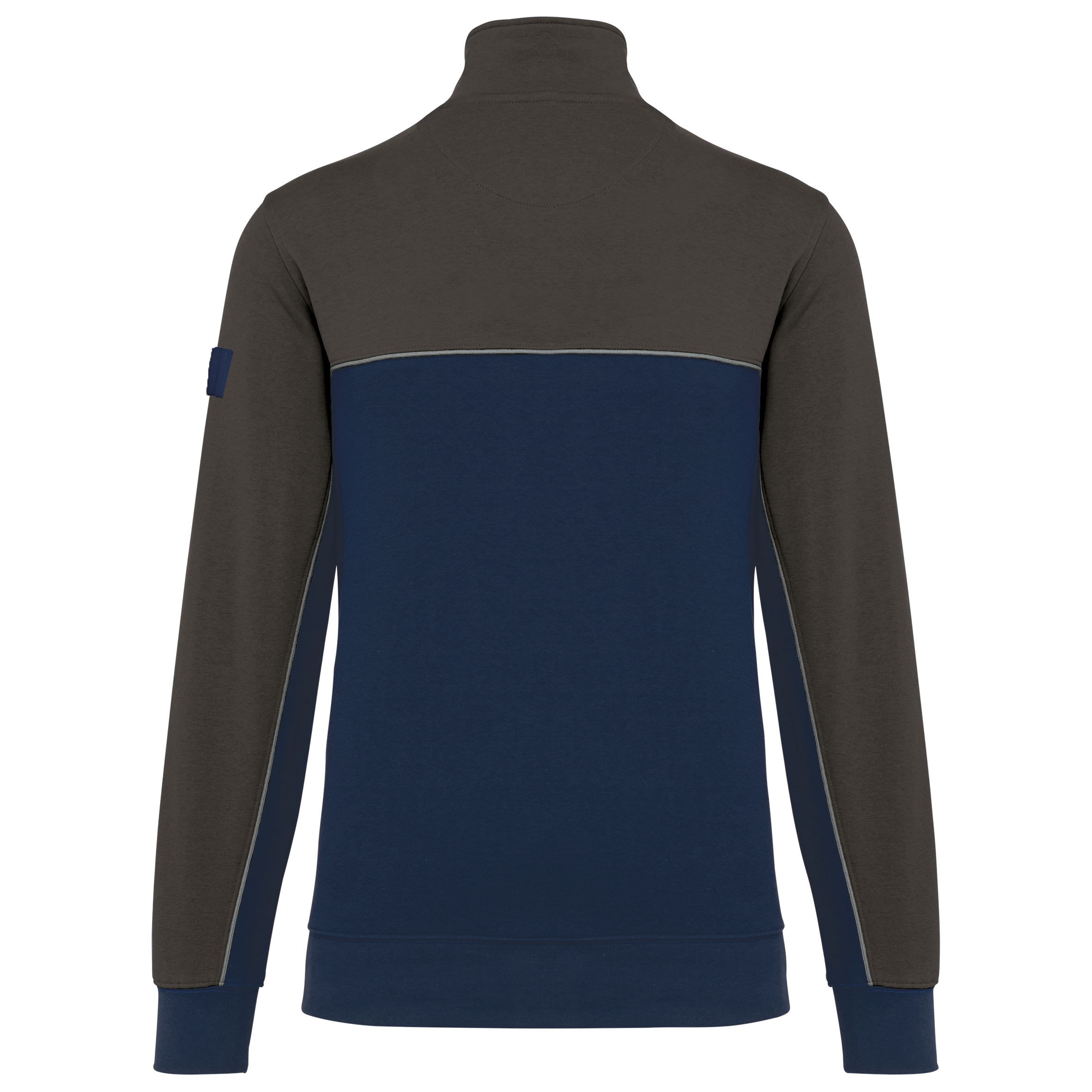 Image of SWEAT-SHIRT ÉCORESPONSABLE COL ZIPPÉ UNISEXE - WK404 TOPTEX-BLACK-DARK-GREY
