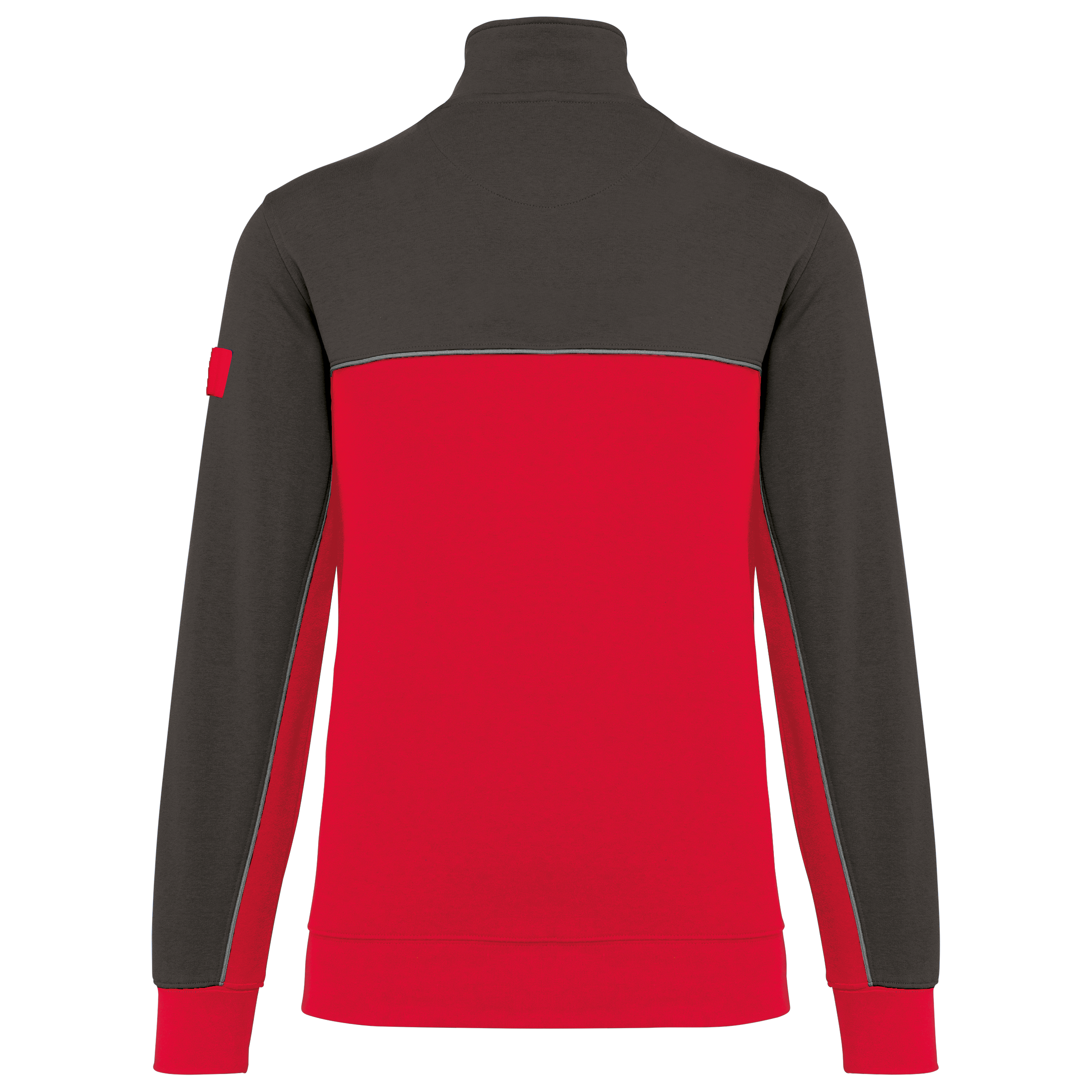 Image of SWEAT-SHIRT ÉCORESPONSABLE COL ZIPPÉ UNISEXE - WK404 TOPTEX-BLACK-DARK-GREY