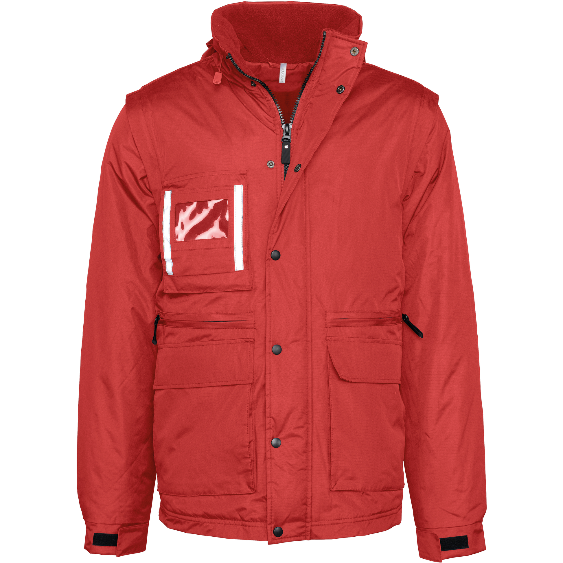 PARKA WORKWEAR MANCHES AMOVIBLES HOMME - WK6106 TOPTEX-BLACK