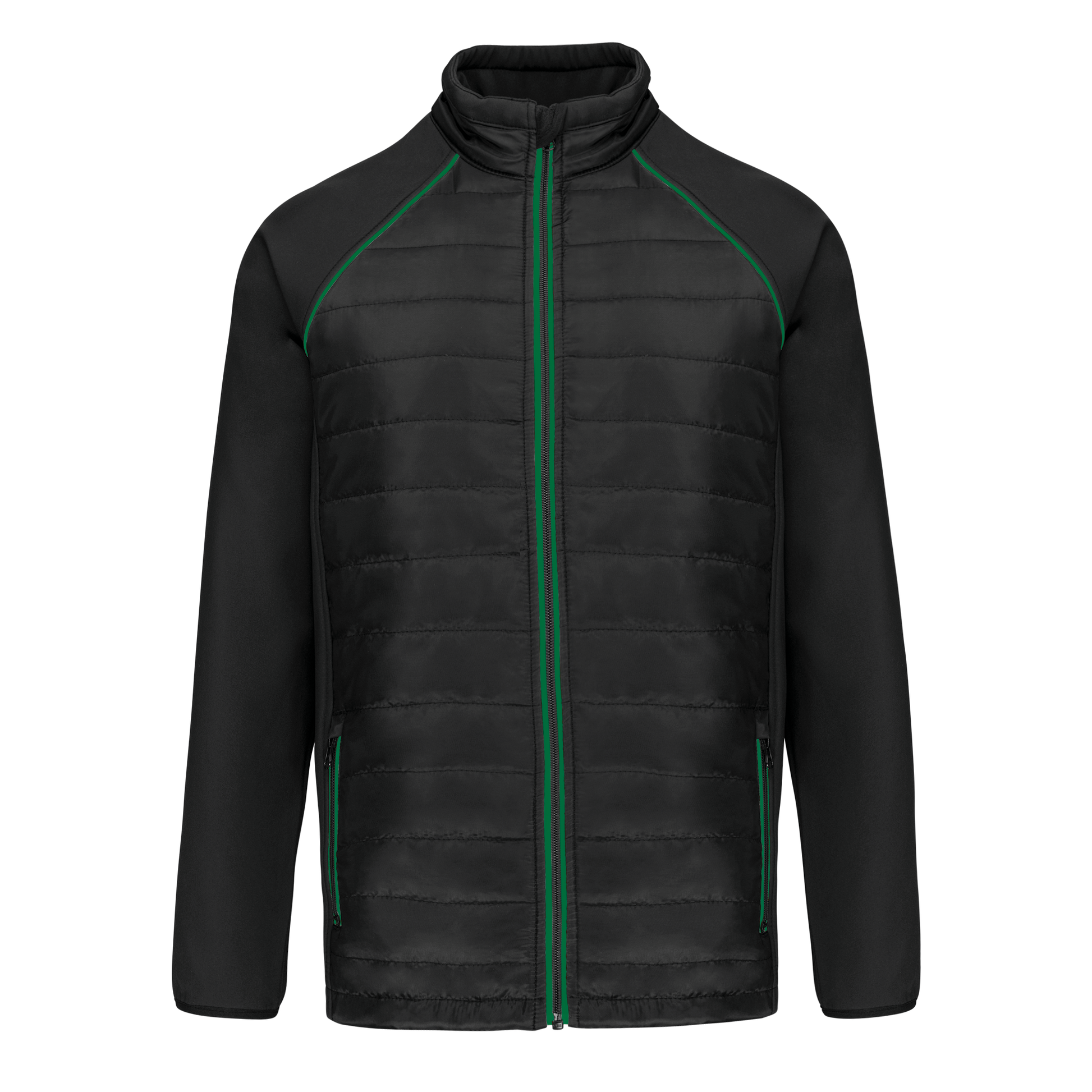 VESTE DAY TO DAY BI-MATIÈRE UNISEXE - WK6147 TOPTEX-BLACK-KELLY-GREEN