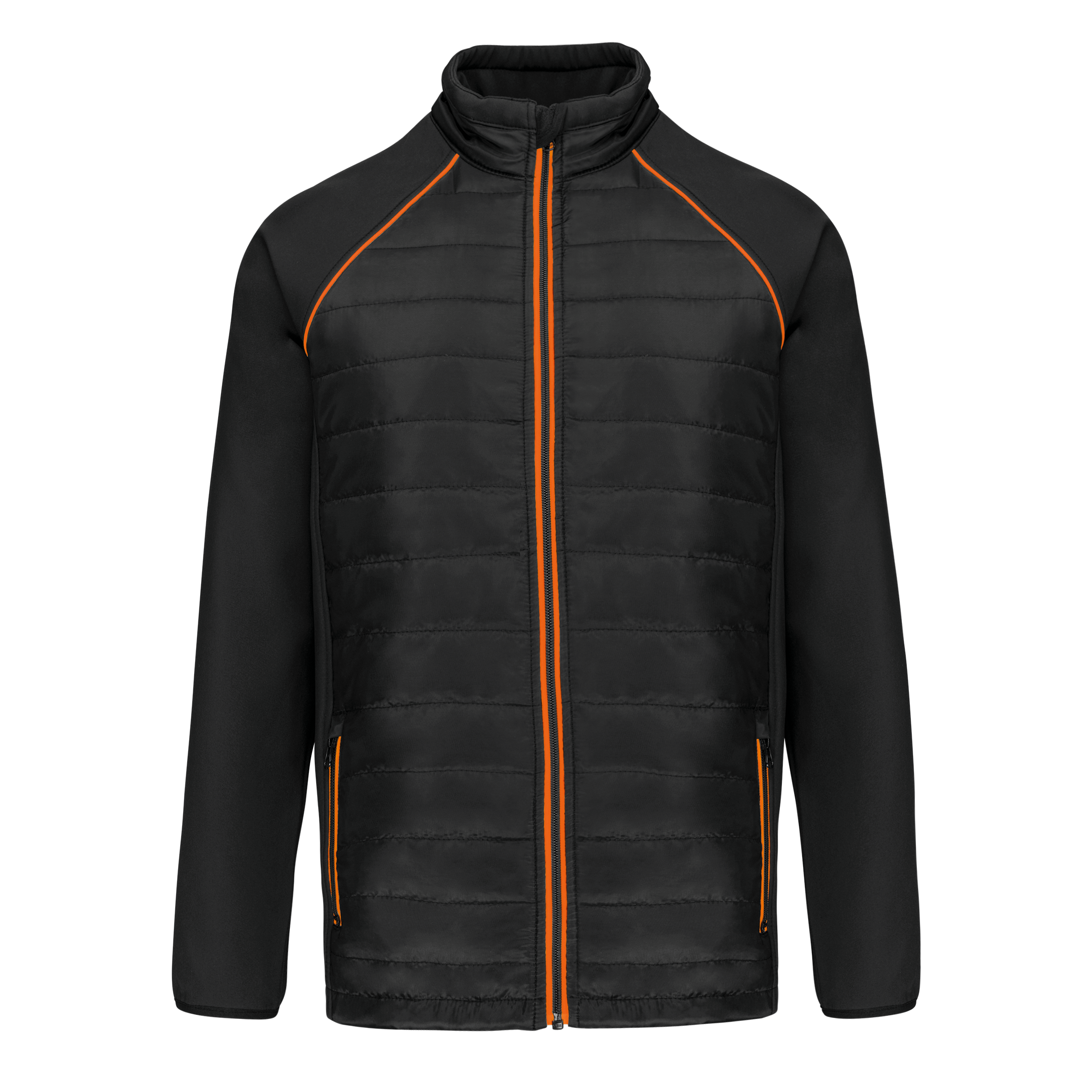 Image of VESTE DAY TO DAY BI-MATIÈRE UNISEXE - WK6147 TOPTEX-BLACK-KELLY-GREEN