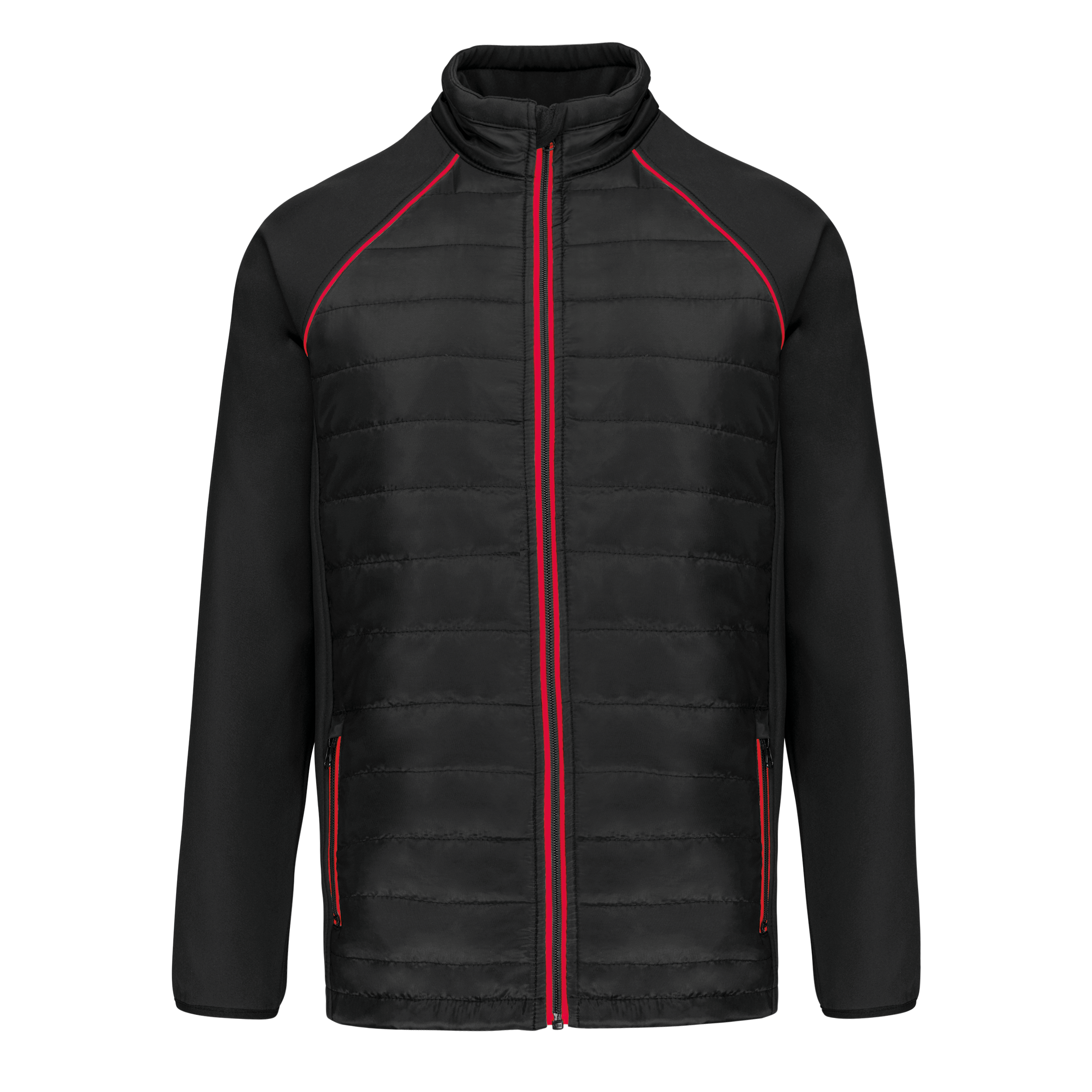 Image of VESTE DAY TO DAY BI-MATIÈRE UNISEXE - WK6147 TOPTEX-BLACK-KELLY-GREEN
