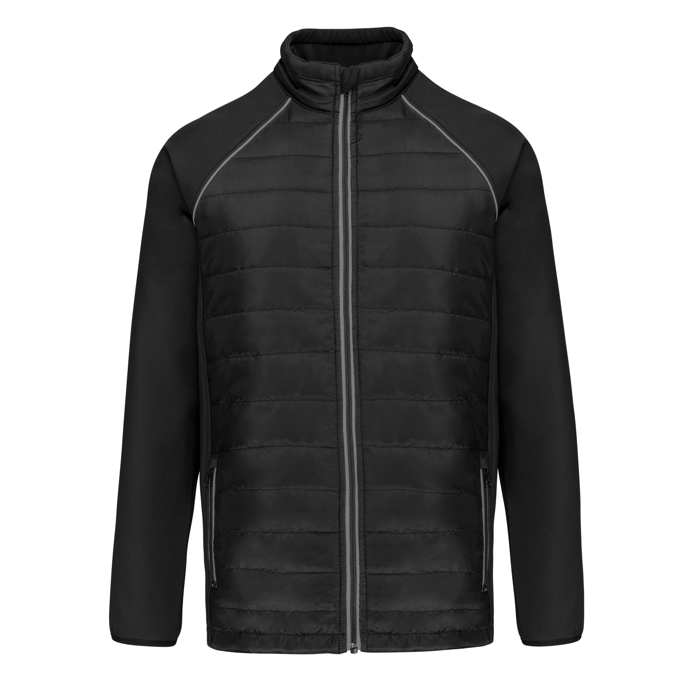 Image of VESTE DAY TO DAY BI-MATIÈRE UNISEXE - WK6147 TOPTEX-BLACK-KELLY-GREEN