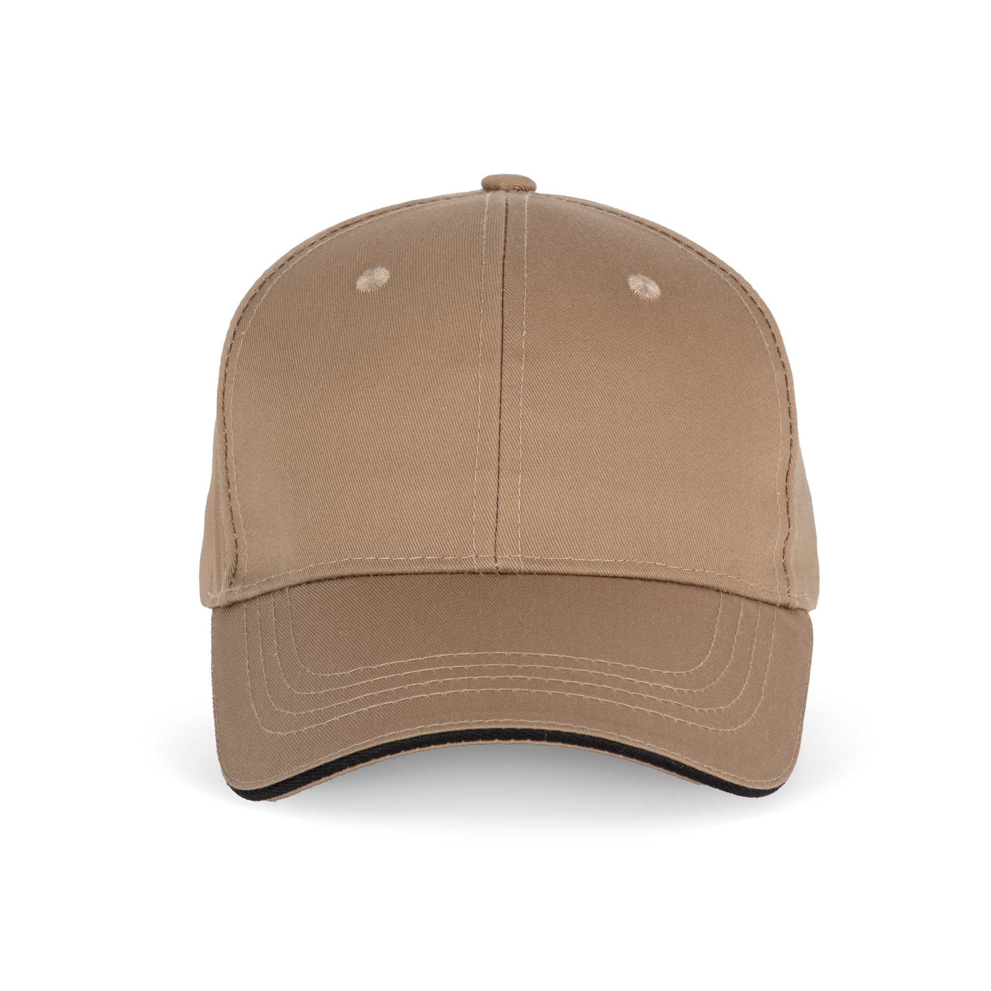 CASQUETTE SANDWICH CONTRASTÉ 6 PANNEAUX - WKP145 TOPTEX-CAMEL-BLACK