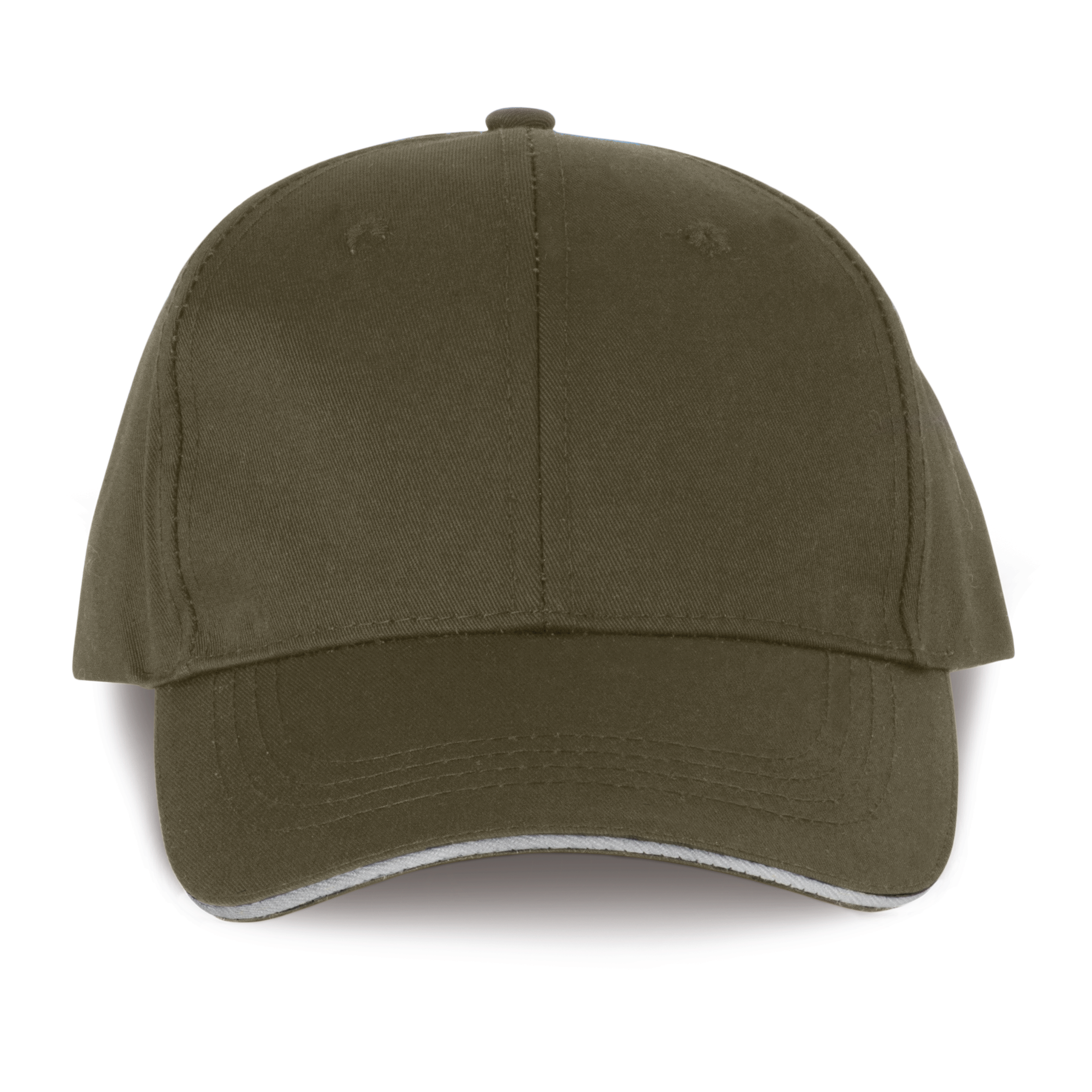 Image of CASQUETTE SANDWICH CONTRASTÉ 6 PANNEAUX - WKP145 TOPTEX-KHAKI-LIGHT-GREY