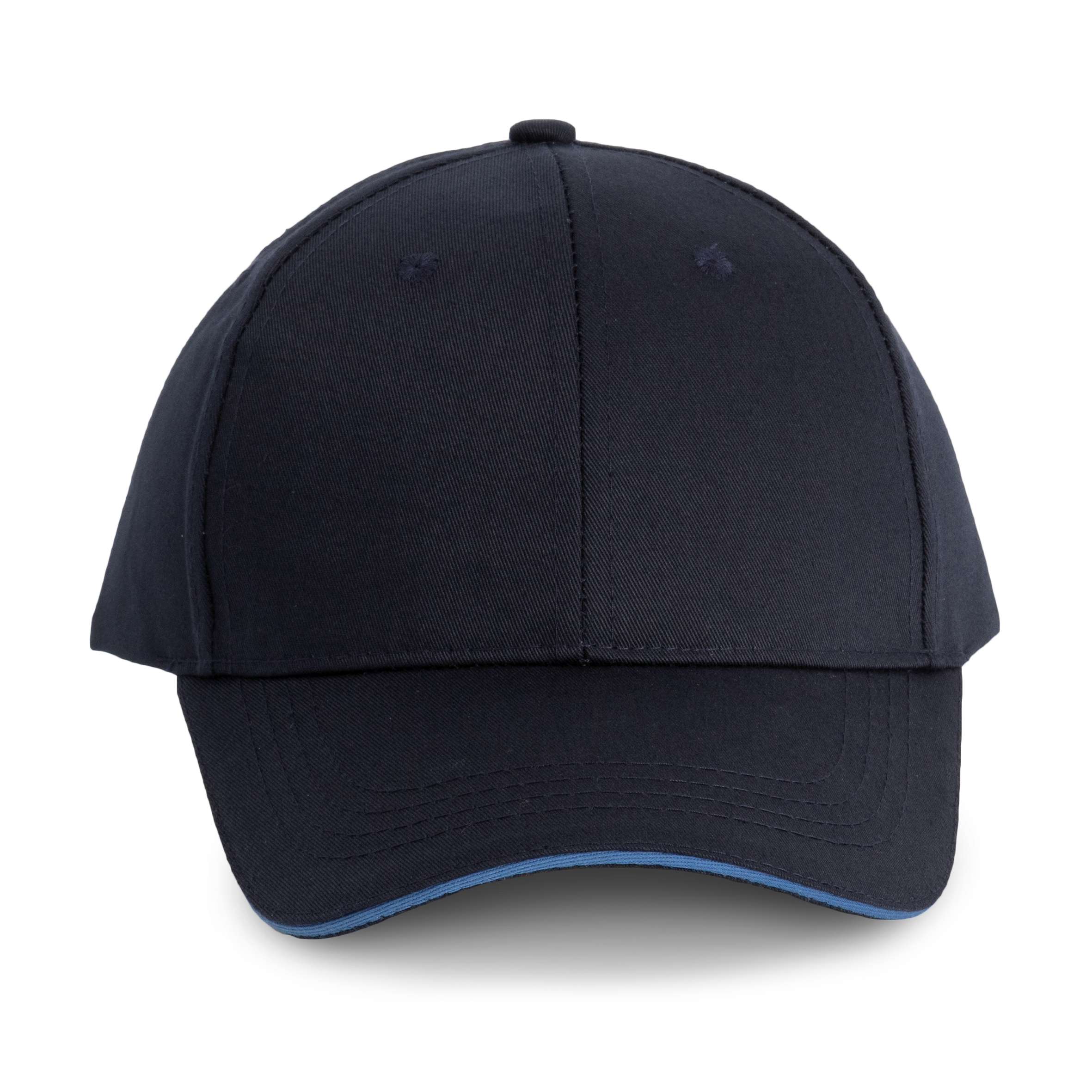 Image of CASQUETTE SANDWICH CONTRASTÉ 6 PANNEAUX - WKP145 TOPTEX-NAVY-LIGHT-ROYAL-BLUE