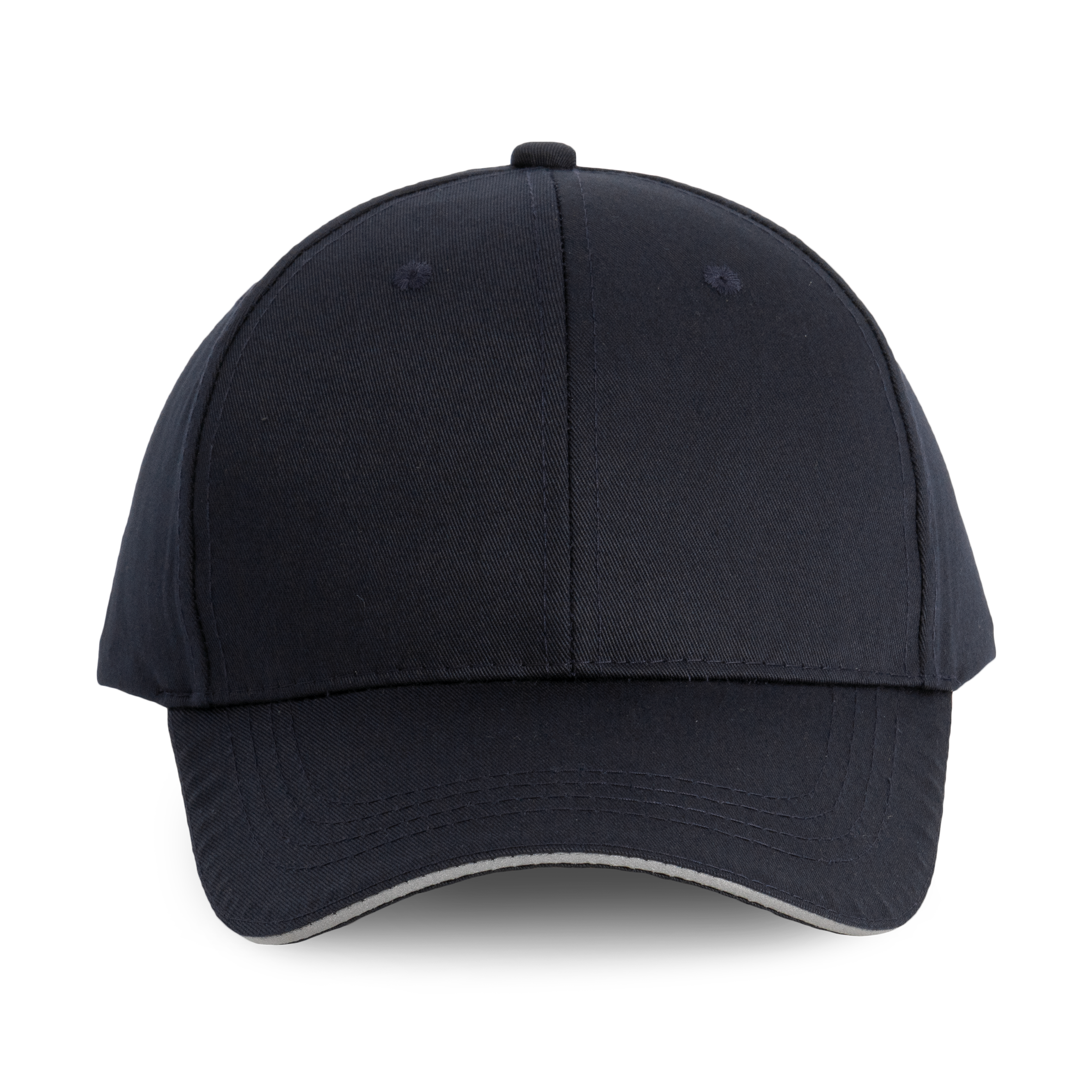 Image of CASQUETTE SANDWICH CONTRASTÉ 6 PANNEAUX - WKP145 TOPTEX-NAVY-SILVER