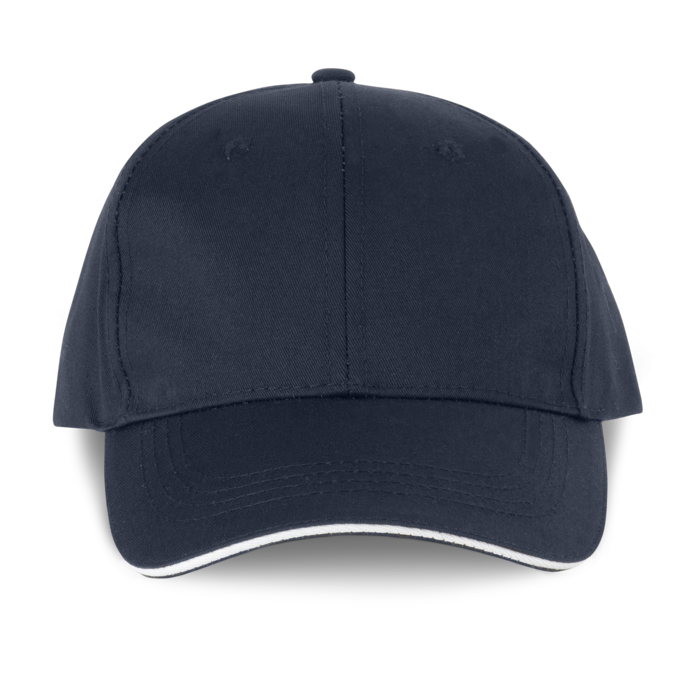 Image of CASQUETTE SANDWICH CONTRASTÉ 6 PANNEAUX - WKP145 TOPTEX-NAVY-WHITE