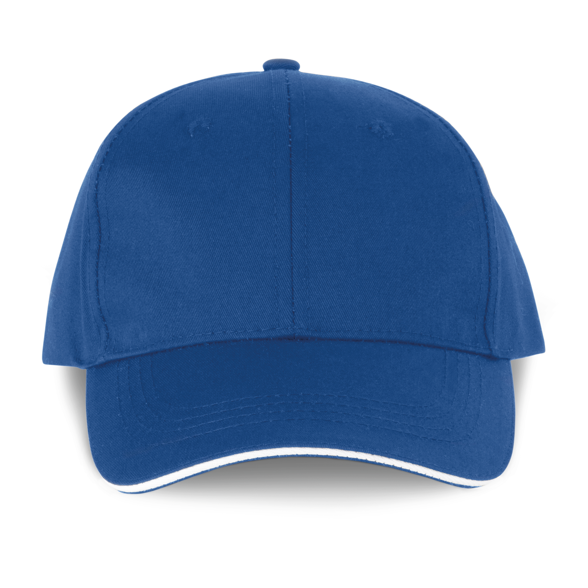Image of CASQUETTE SANDWICH CONTRASTÉ 6 PANNEAUX - WKP145 TOPTEX-ROYAL-BLUE-WHITE