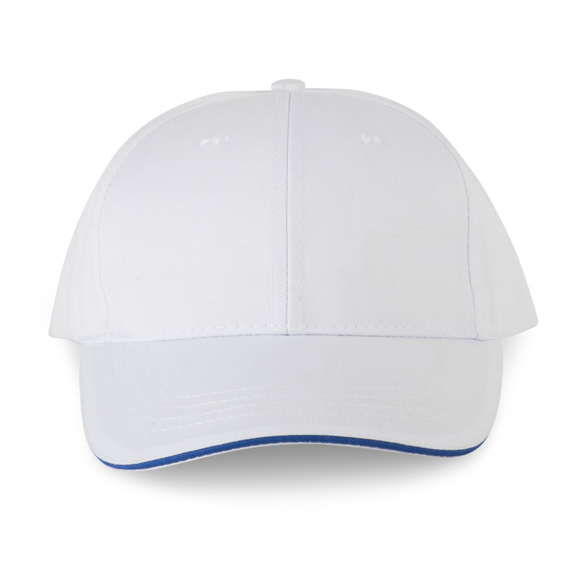 CASQUETTE SANDWICH CONTRASTÉ 6 PANNEAUX - WKP145 TOPTEX-WHITE-ROYAL-BLUE