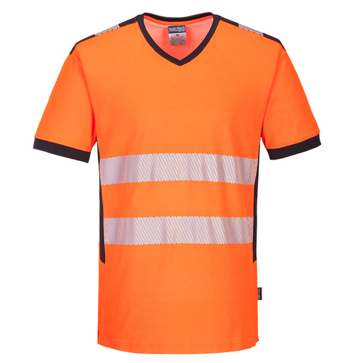 PW310---T-SHIRT-COL-V-PW3-HI-VIS