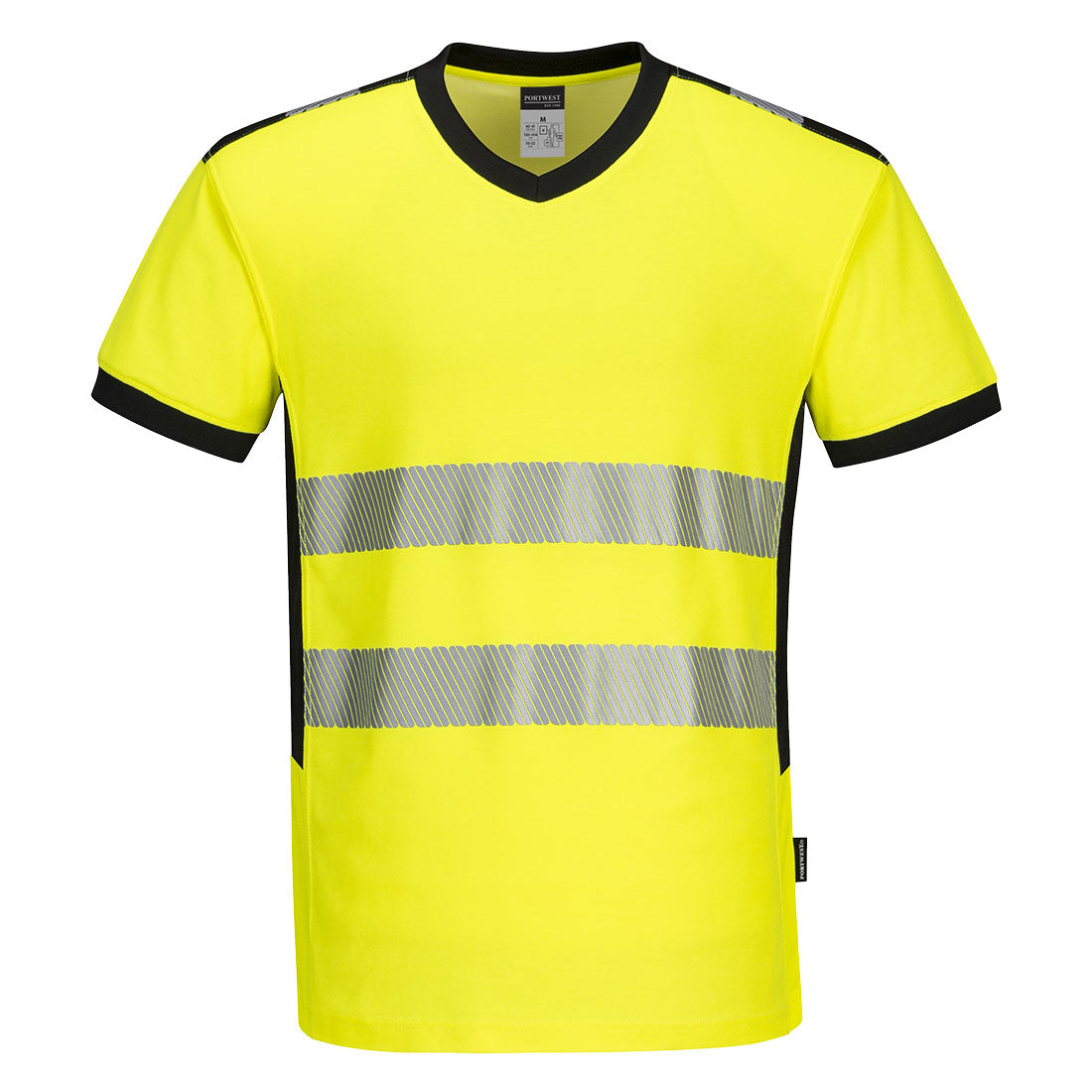 T-SHIRT COL V PW3 HI-VIS 55% COTON - PW310