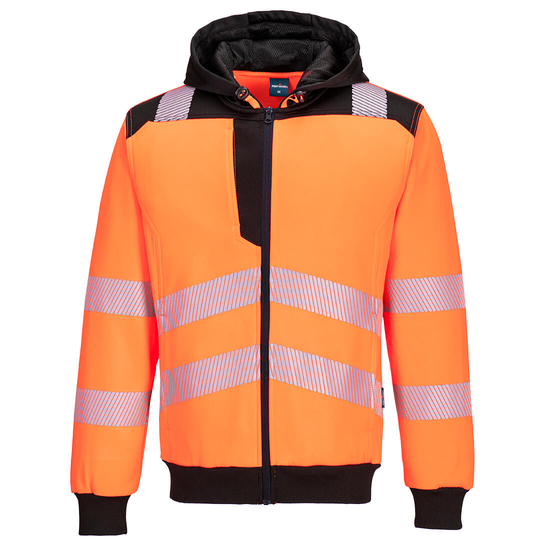 PW327---PW3---SWEAT-À-CAPUCHE-ZIPPÉ-HAUTE-VISIBILITÉ