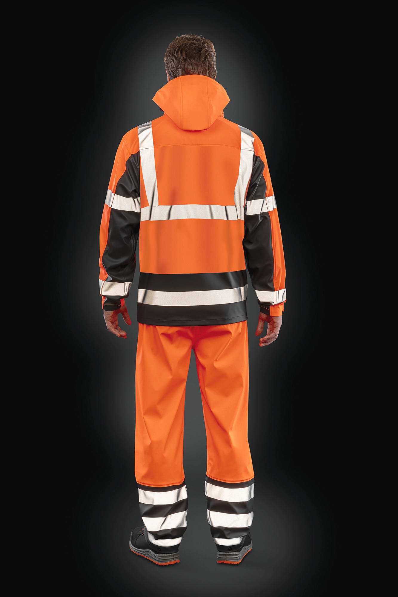 Image of R507X VESTE PRISM PU SAFE DRY RESULT-FLUORESCENT-ORANGE-BLACK