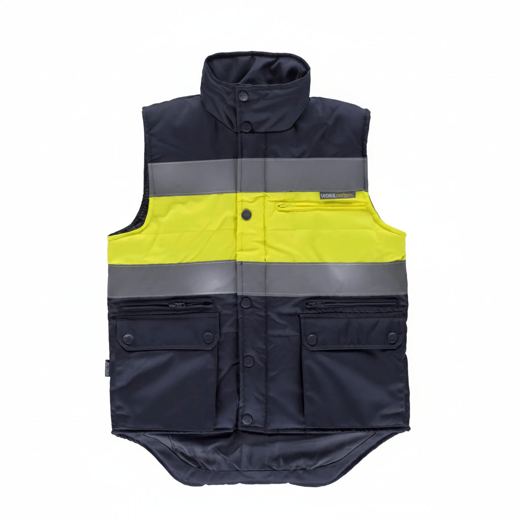 Image of FLUOS  GILET - S4032 WORKTEAM-MARINE-JAUNE