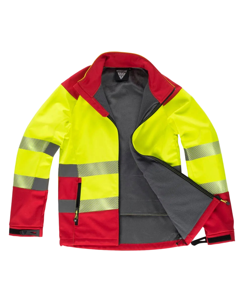 Image of FLUOS  WORKSHELL - S9201 WORKTEAM-JAUNE-GRIS-FONCE