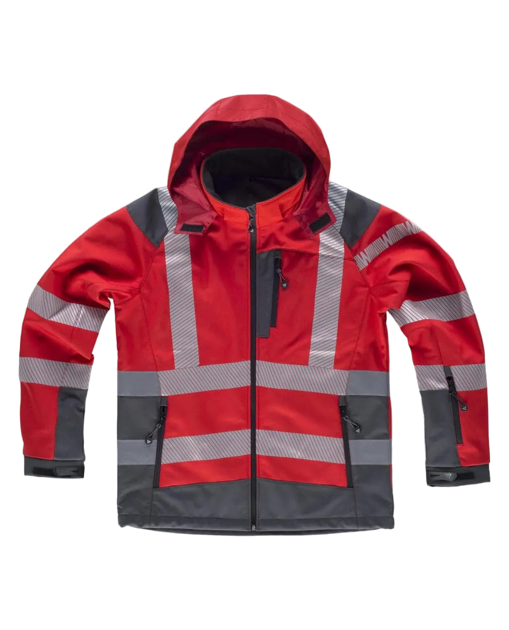 FLUOS  WORKSHELL - S9212 WORKTEAM-ROUGE-GRIS-FONCE