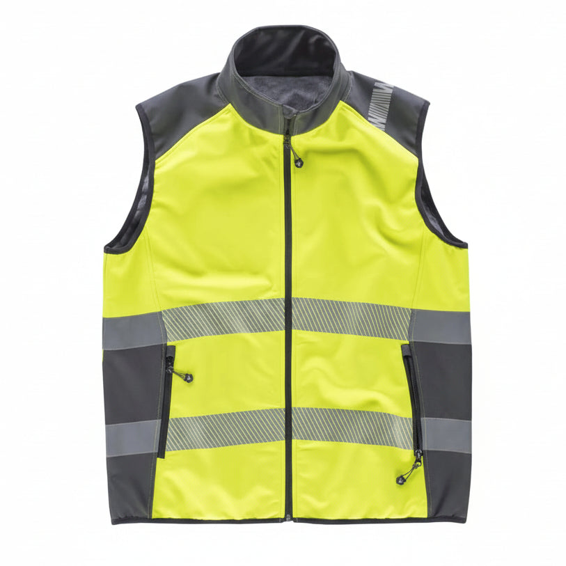 Image of FLUOS  GILET - S9231 WORKTEAM-JAUNE-GRIS-FONCE