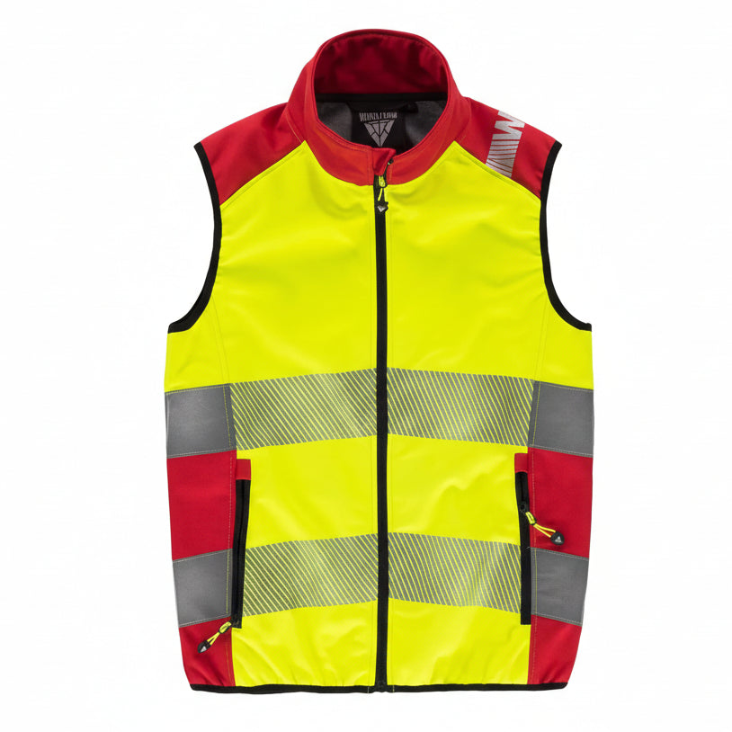 Image of FLUOS  GILET - S9231 WORKTEAM-JAUNE-GRIS-FONCE