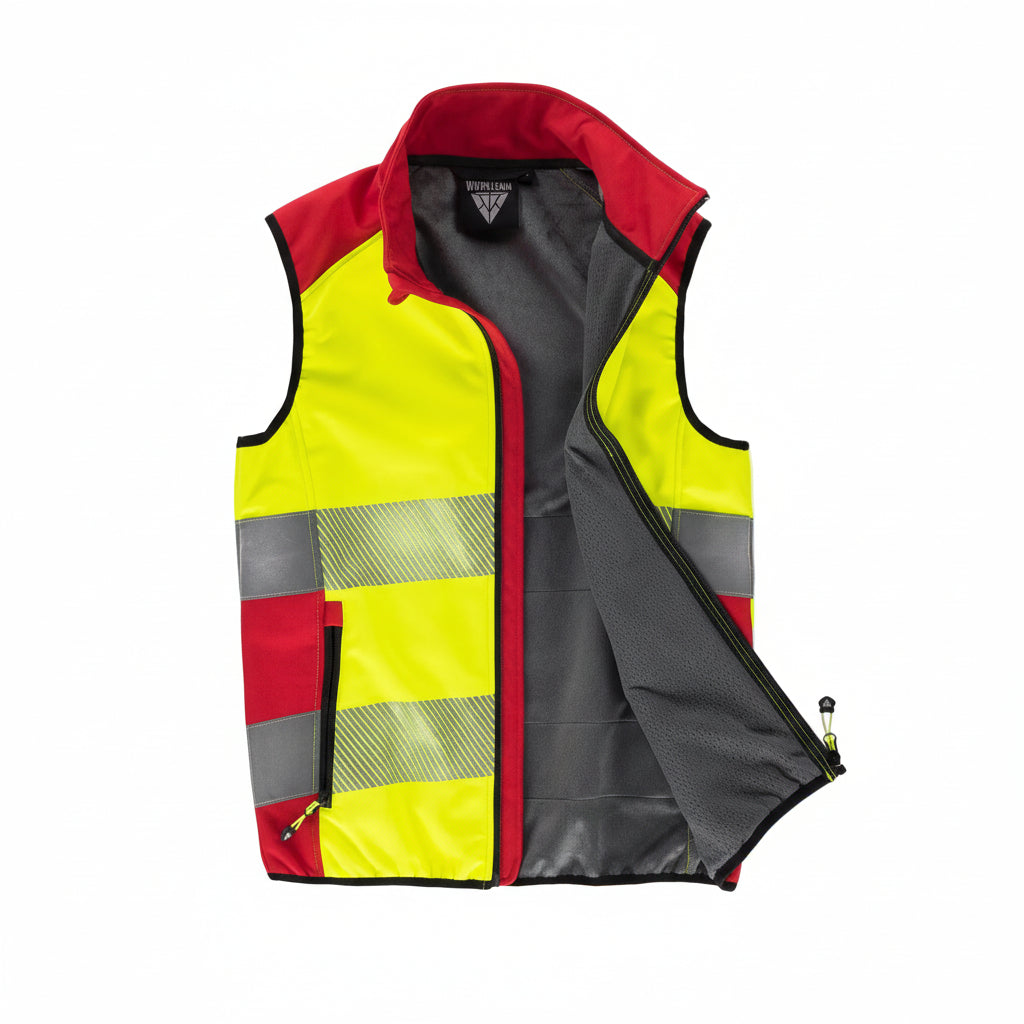 Image of FLUOS  GILET - S9231 WORKTEAM-JAUNE-GRIS-FONCE