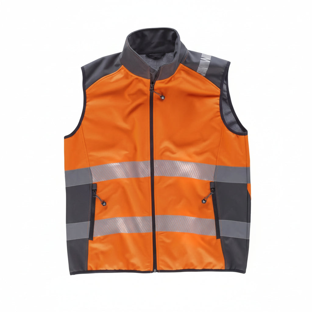 FLUOS  GILET - S9231 WORKTEAM-JAUNE-GRIS-FONCE